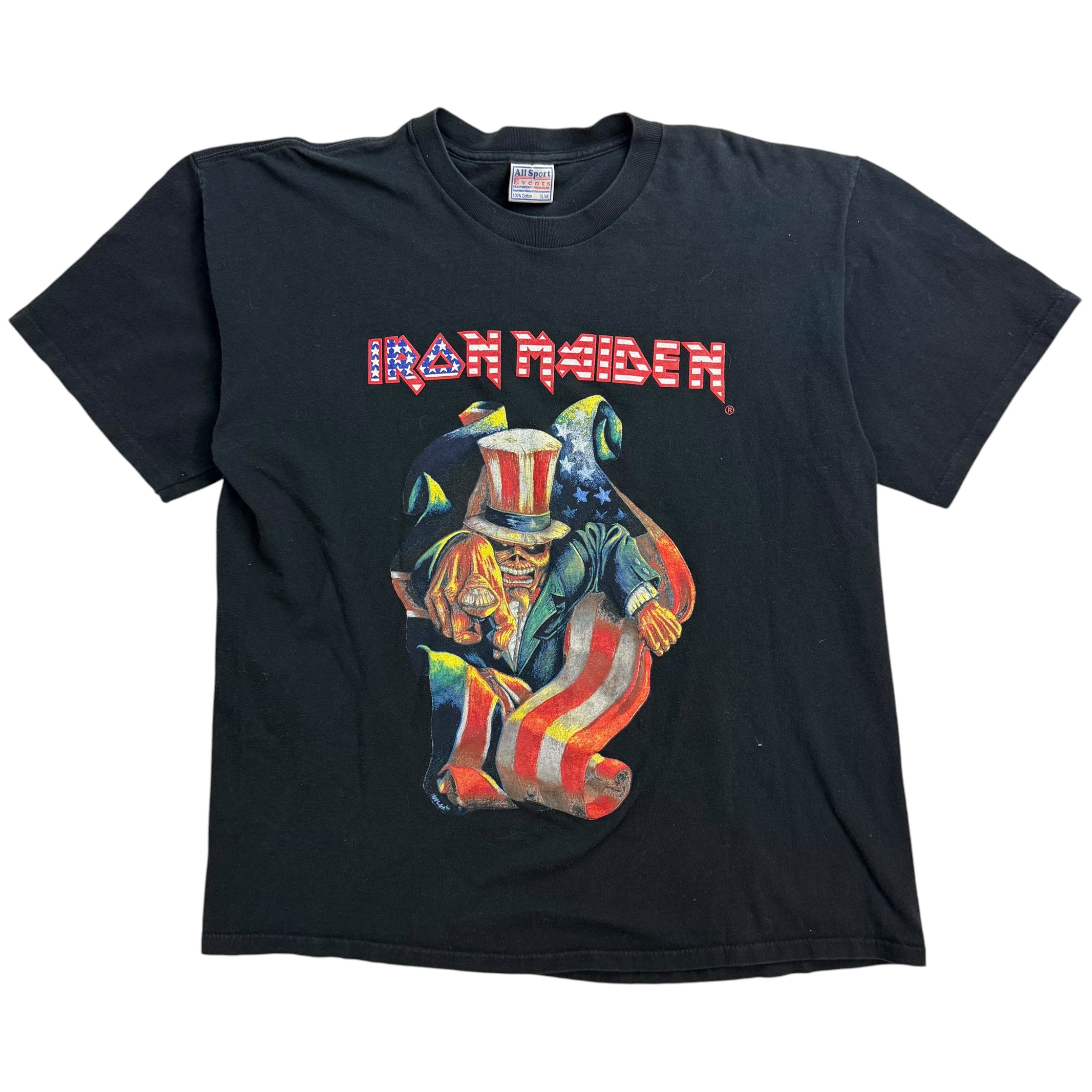 Vintage Iron Maiden Uncle Sam Tee Black