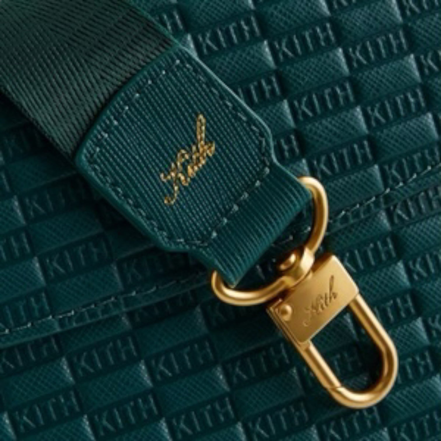 Kith Double Pouch Crossbody Monogram Green