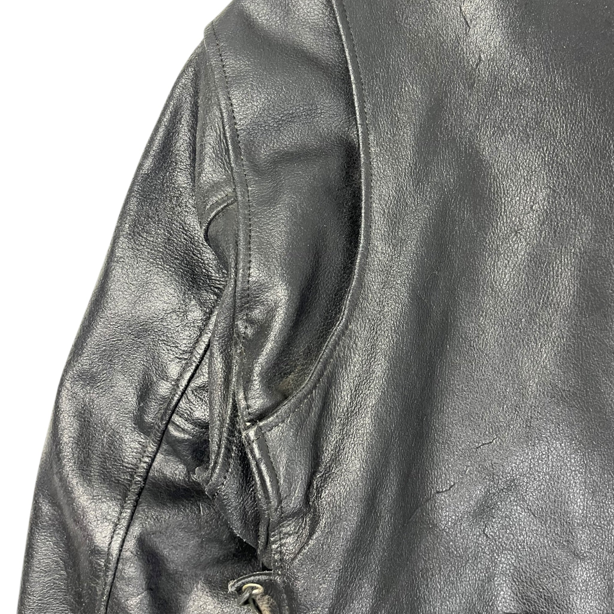Vintage Screamin' Eagle Leather Biker Jacket