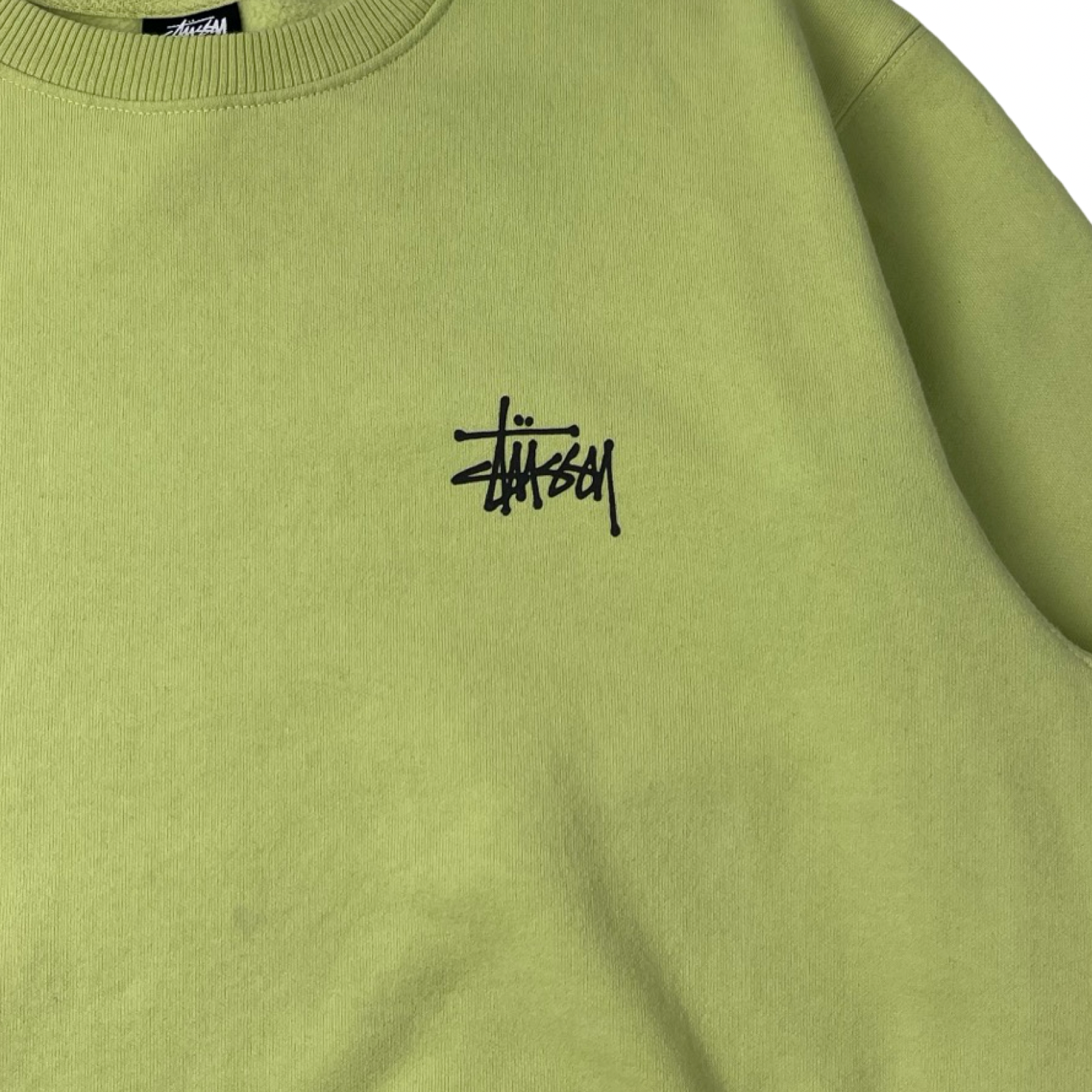 Stussy Stock Logo Crew Neck Highlighter