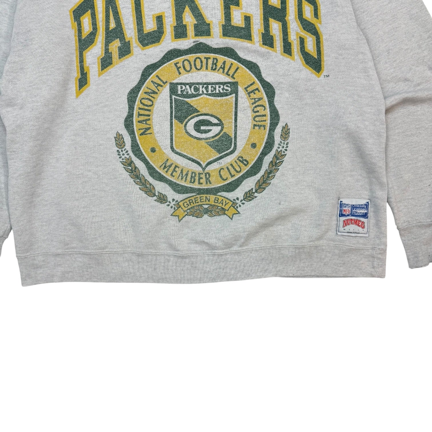 Vintage Green Bay Packers Crewneck Grey