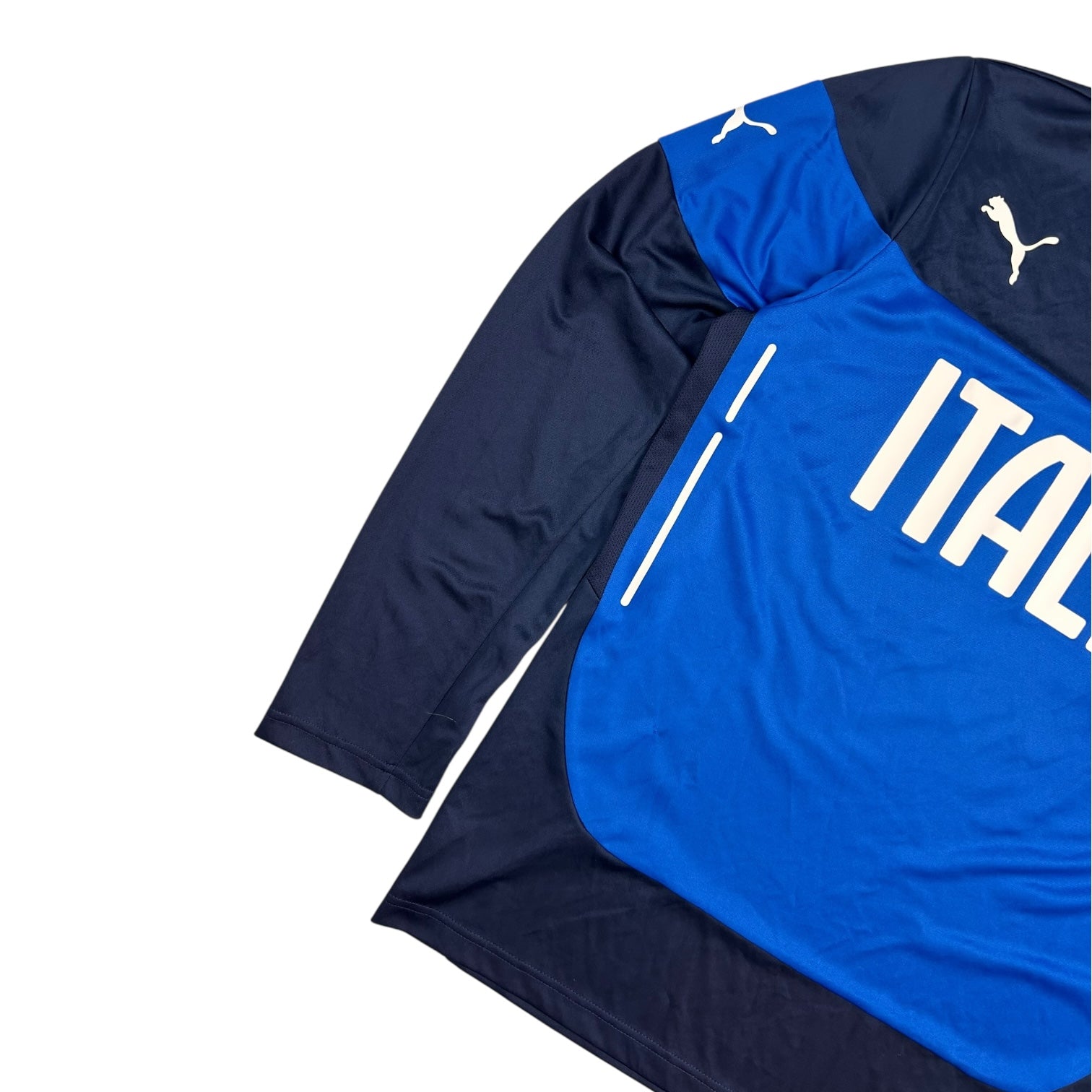 Puma FIGC Italia Long Sleeve Jersey Blue/Navy