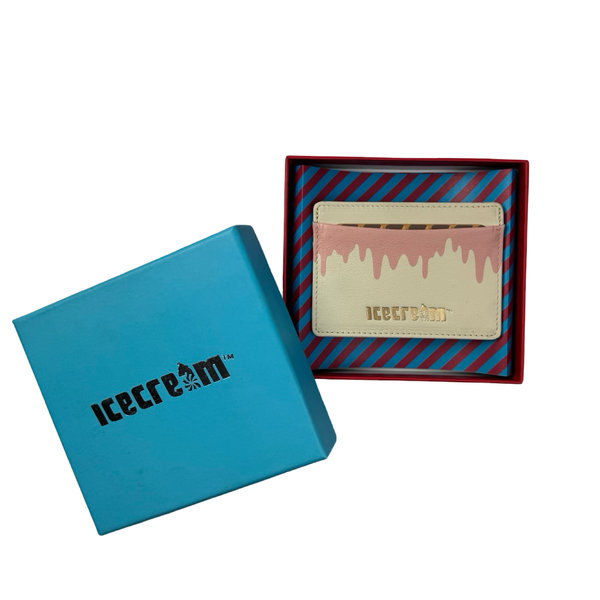 Ice Cream Drippy Card Holder White/Pink