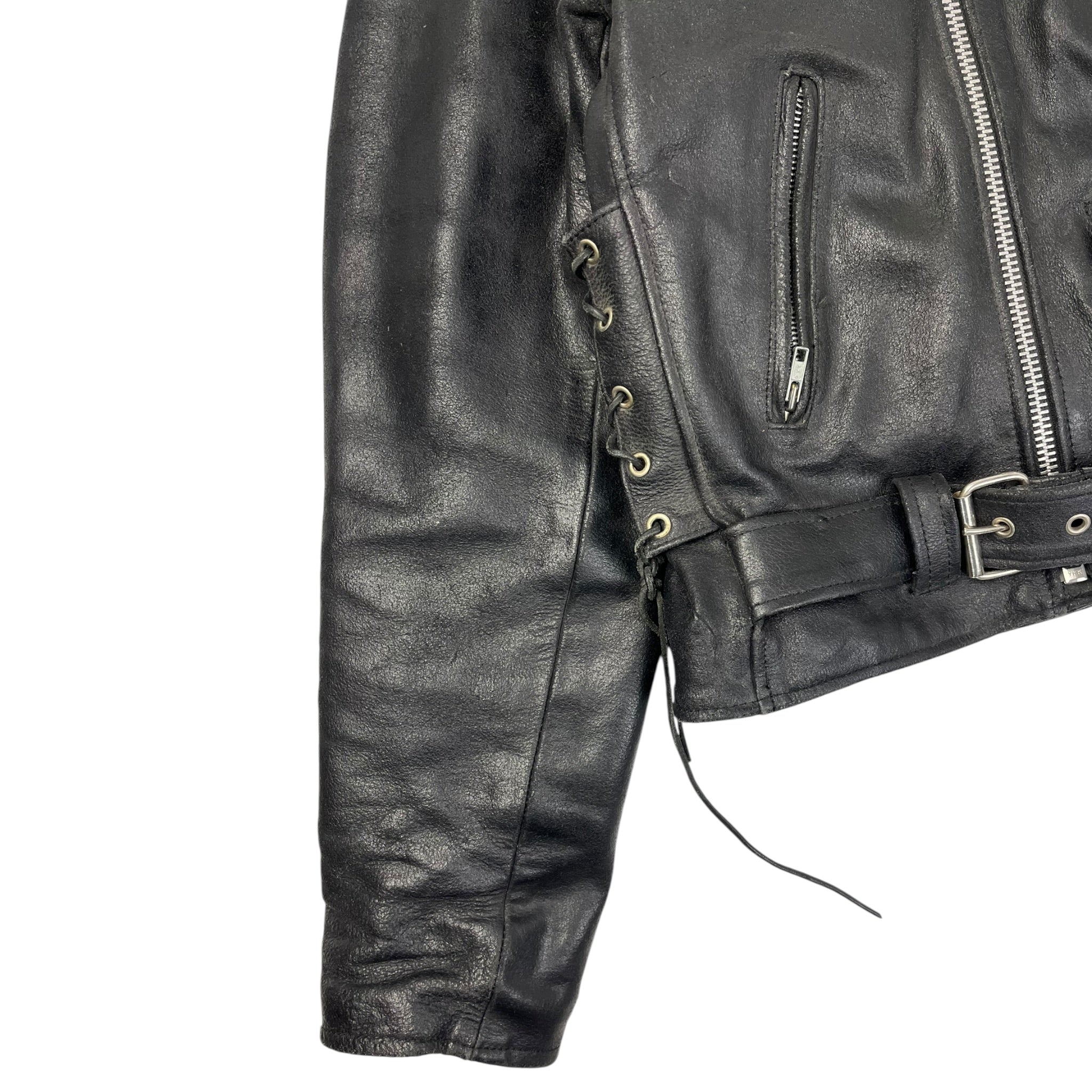 Vintage Screamin' Eagle Leather Biker Jacket