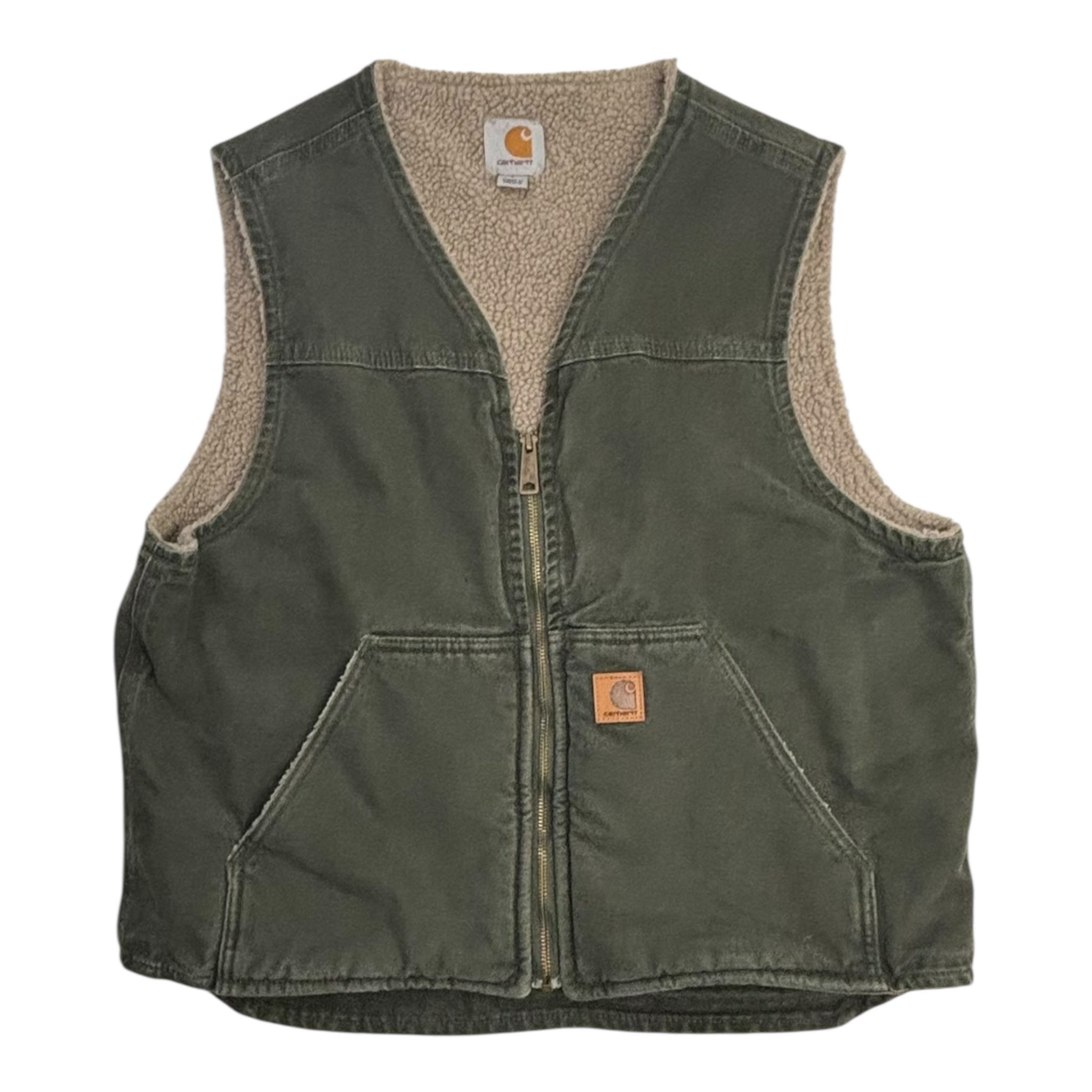 Vintage Carhartt Sherpa Vest Moss