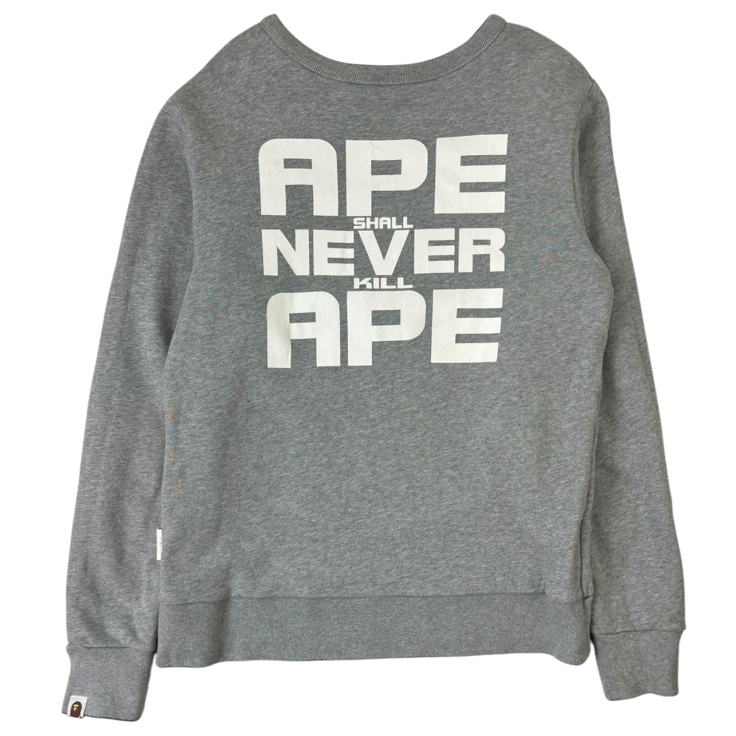 BAPE SS14 4-Way College Crewneck Grey/Navy