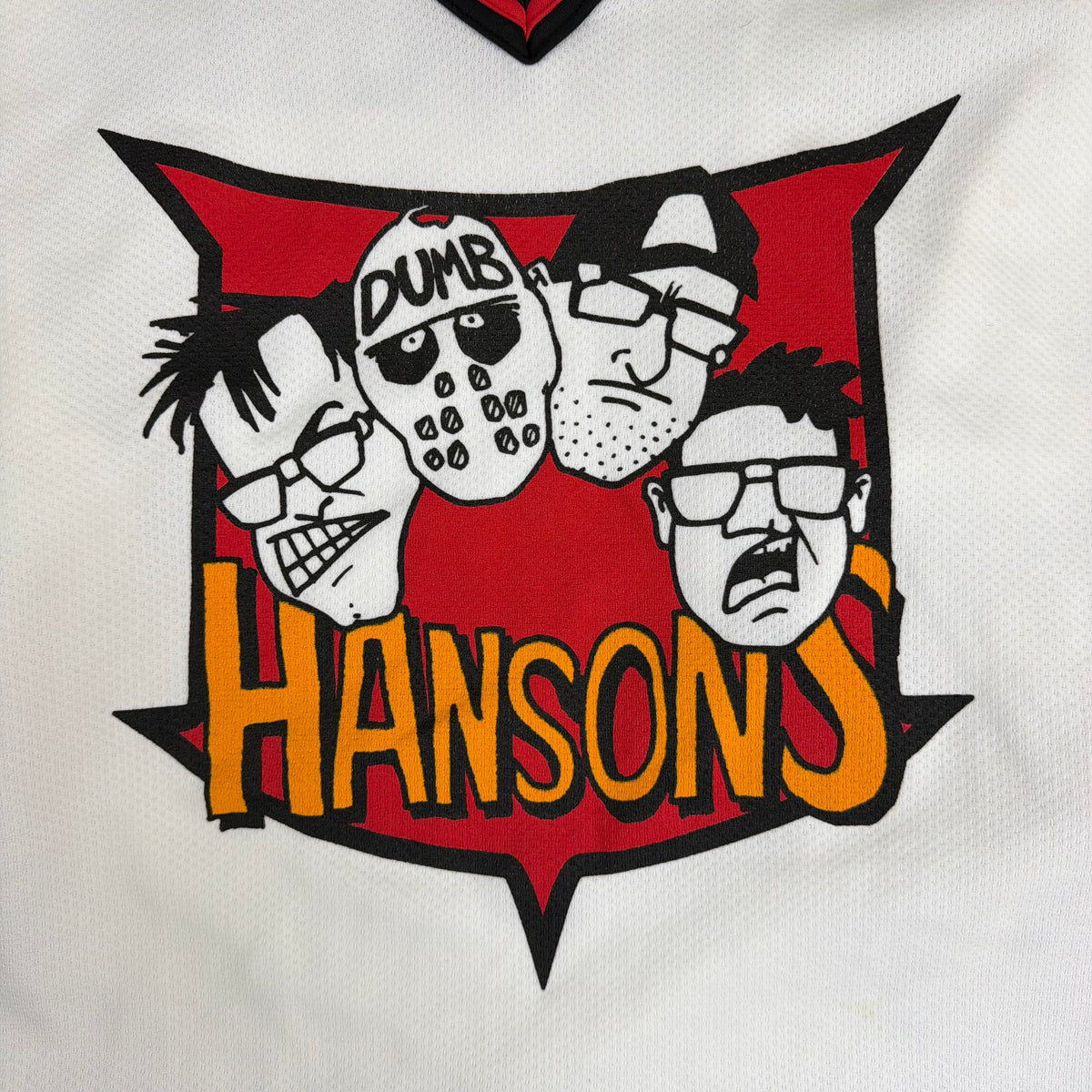 Vintage Hansons Brothers Hockey Jersey White