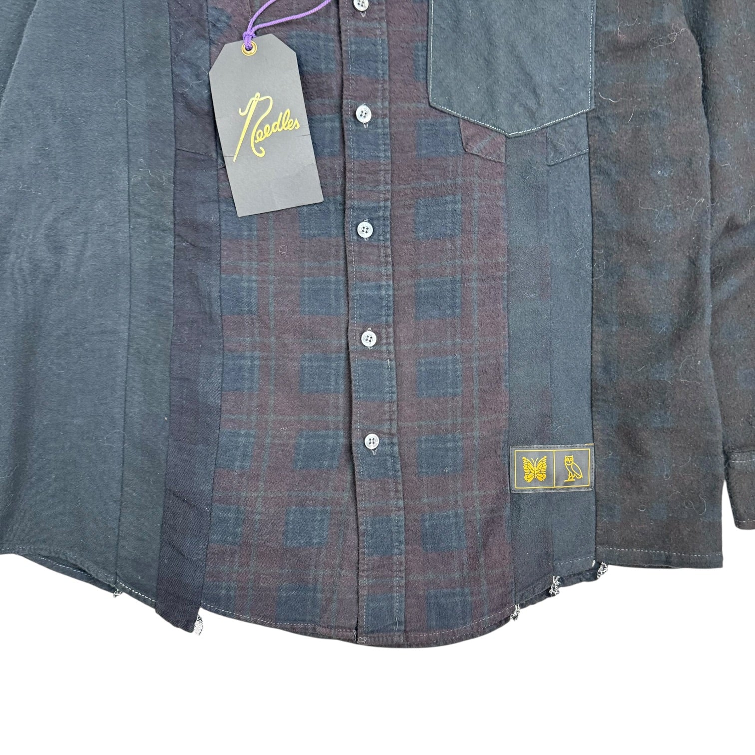 Needles x OVO Rebuild Flannel Purple/Green