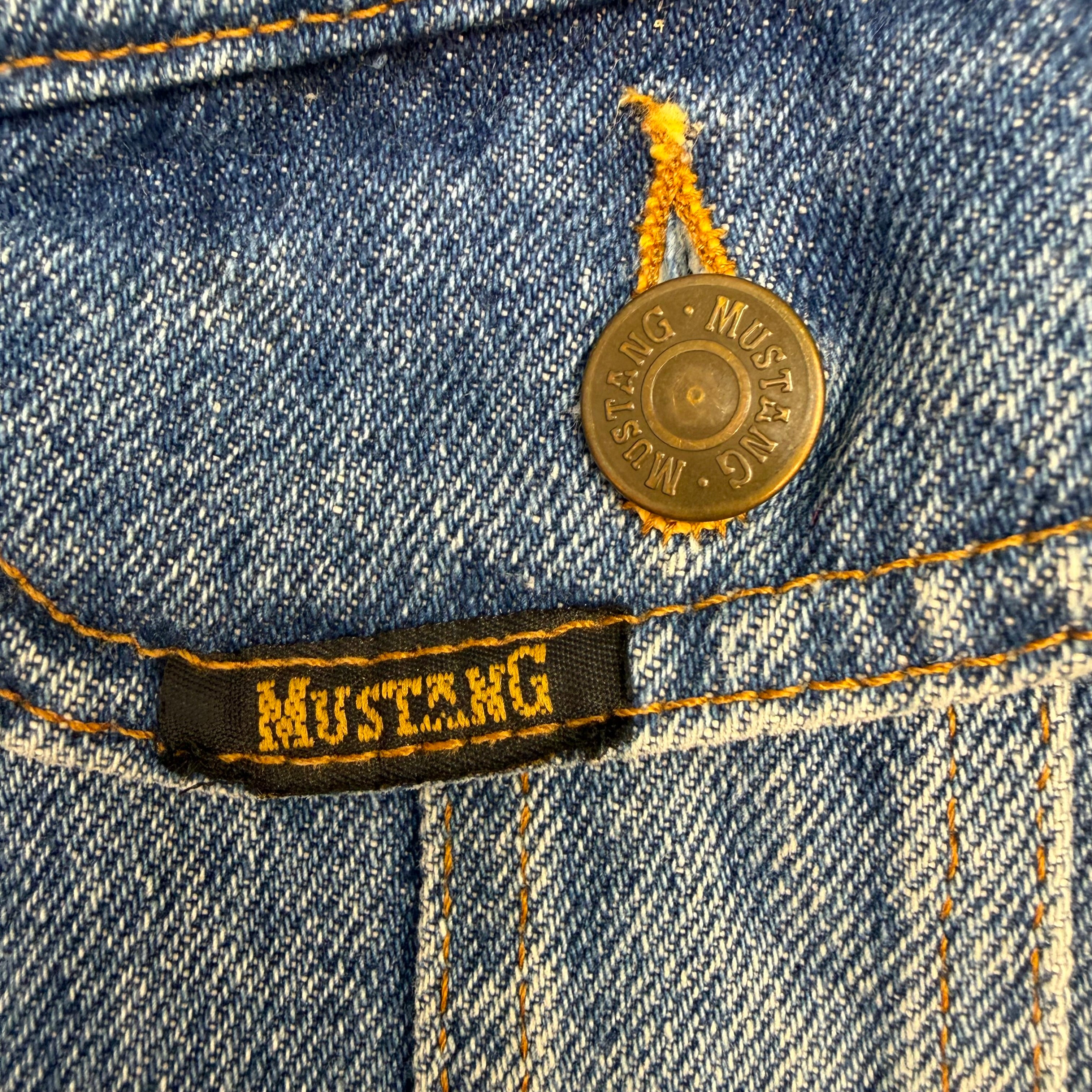 Vintage Stormrider Mustang Denim Trucker Jacket Blue