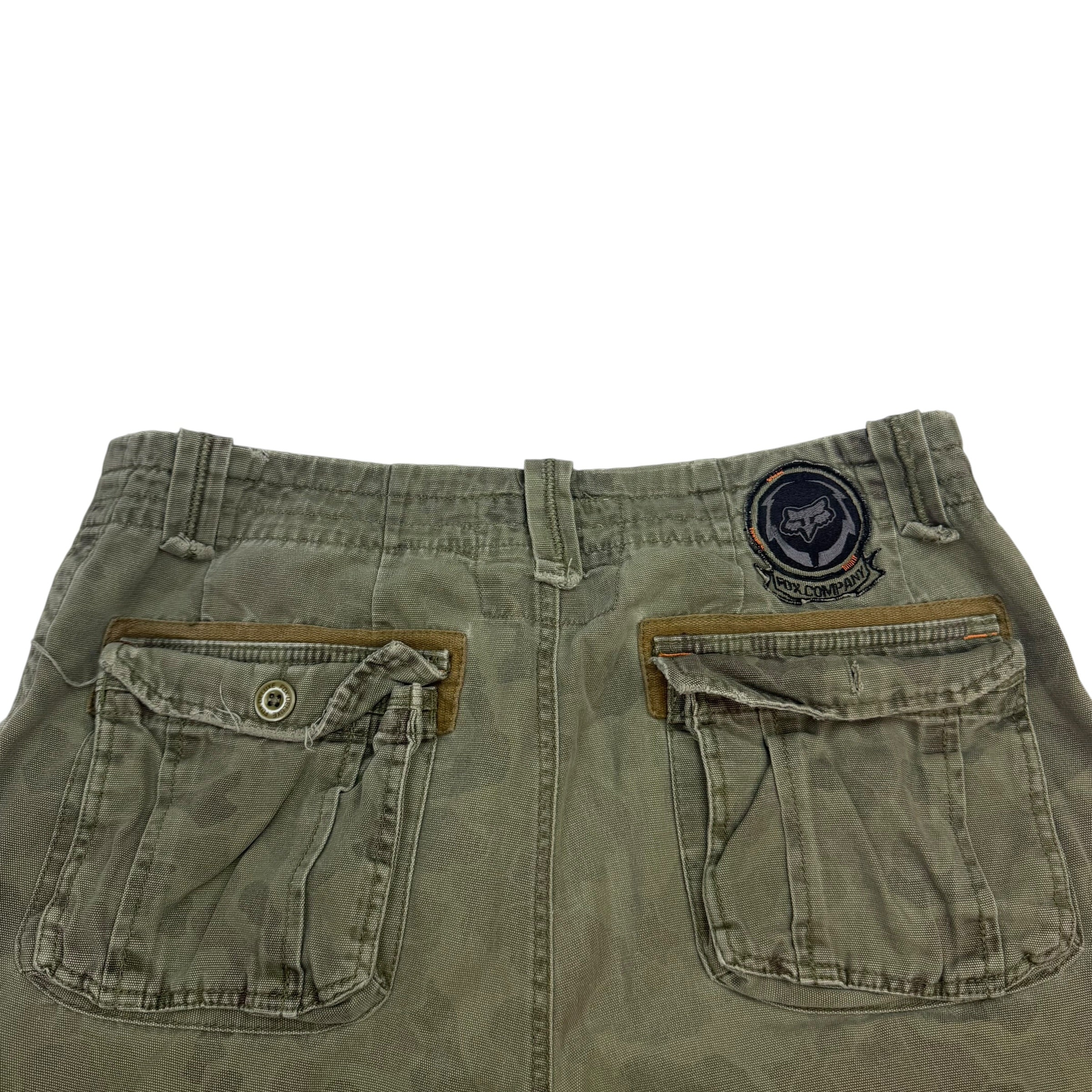 Vintage Fox Racing Deluxe Cargo Shorts Green Camo
