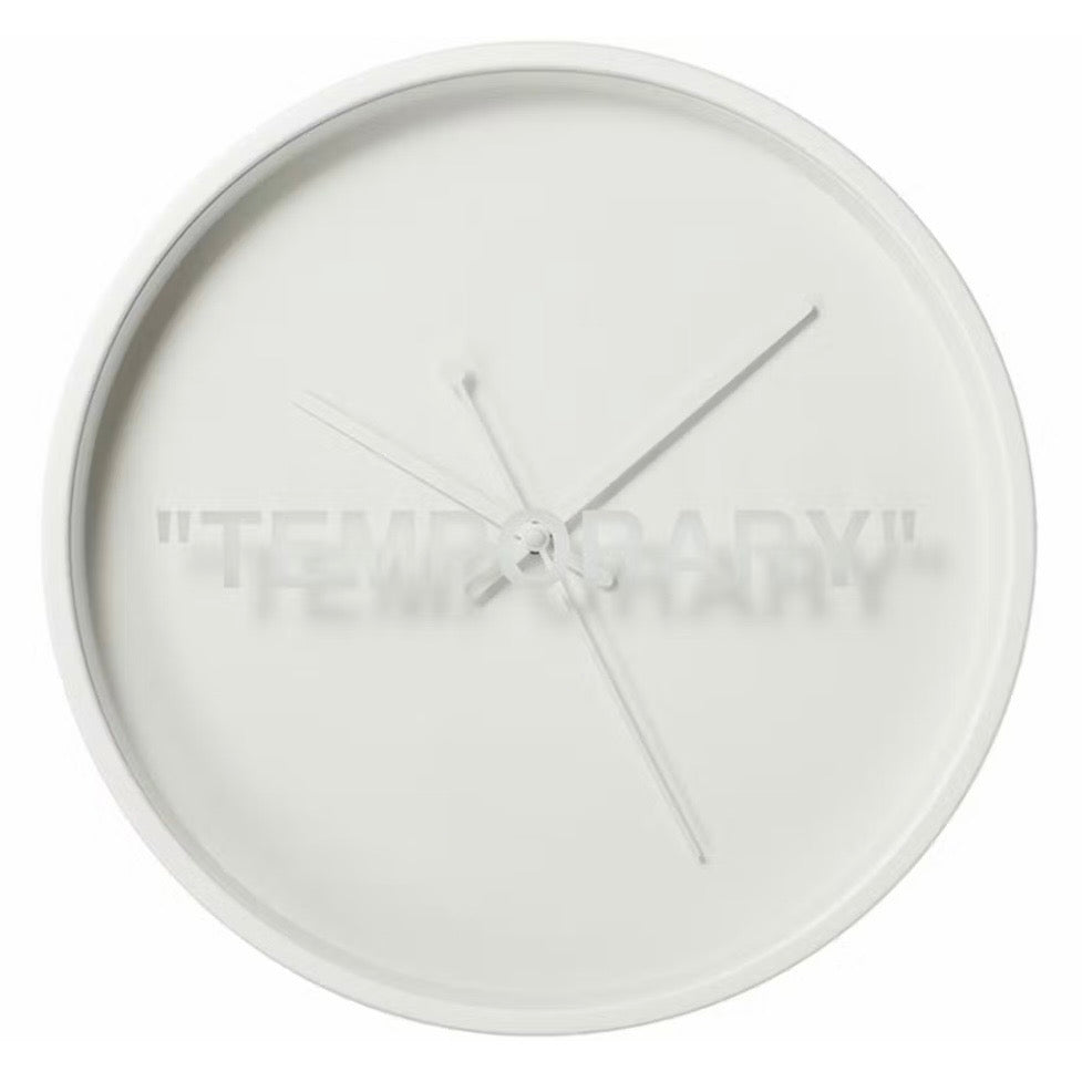 Virgil Abloh X IKEA MARKERAD “Temporary” Wall Clock White