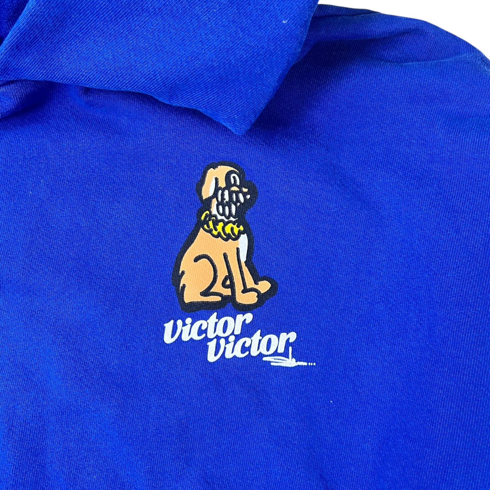 Victor Victor Worldwide x Slawn Logo Limited-edition Collaboration Hoodie Blue