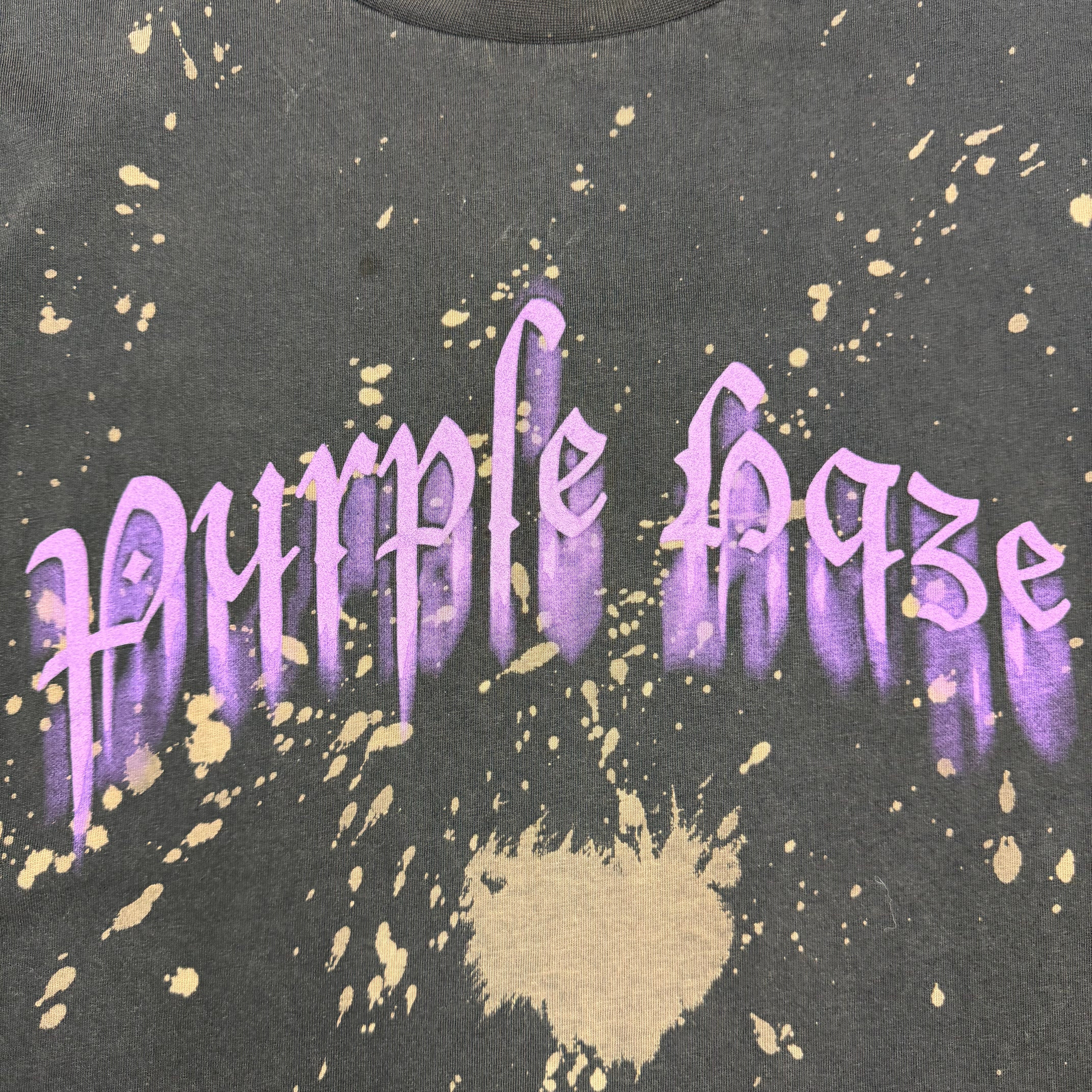 Palm Angels “Purple Haze” Bleach Splatter Tee Black