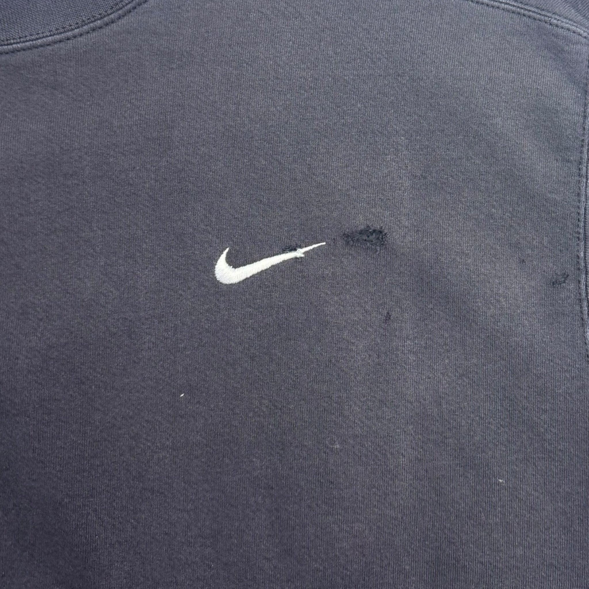 Vintage 90s Nike Pocket Swoosh Crewneck Faded Black