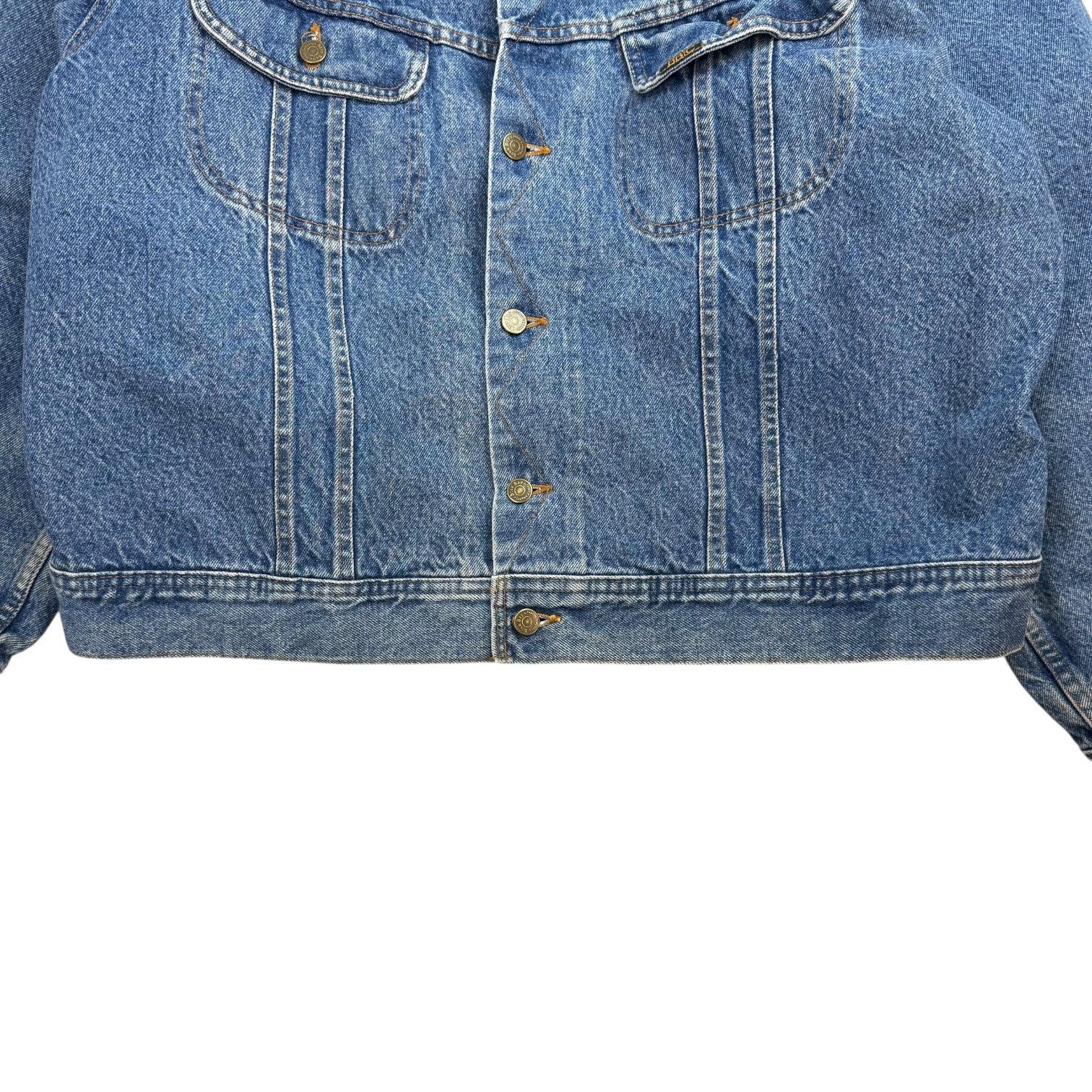 Vintage Blue Bay Jean Company Denim Blanket Lined Jacket Light Wash