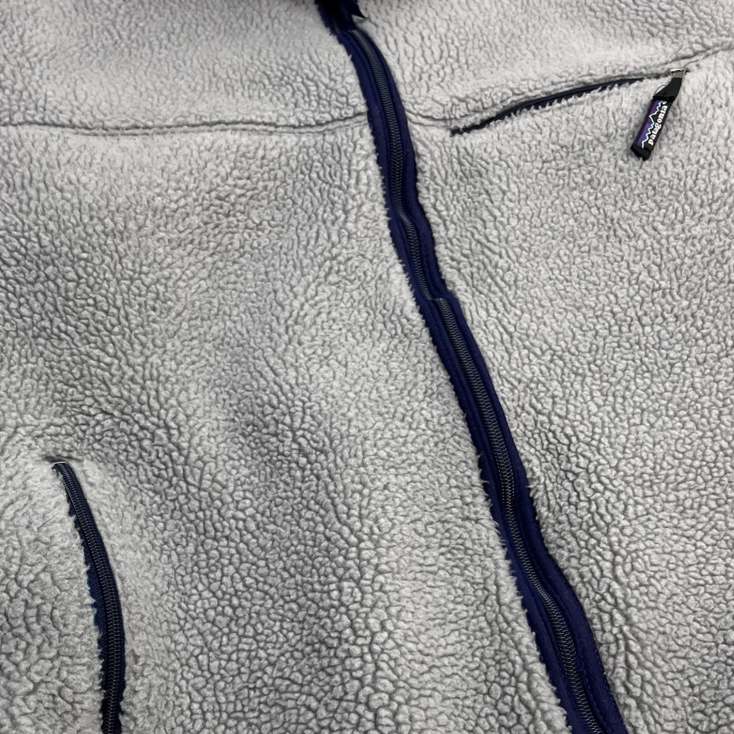 1992 Patagonia Full Zip Fleece Grey/Navy