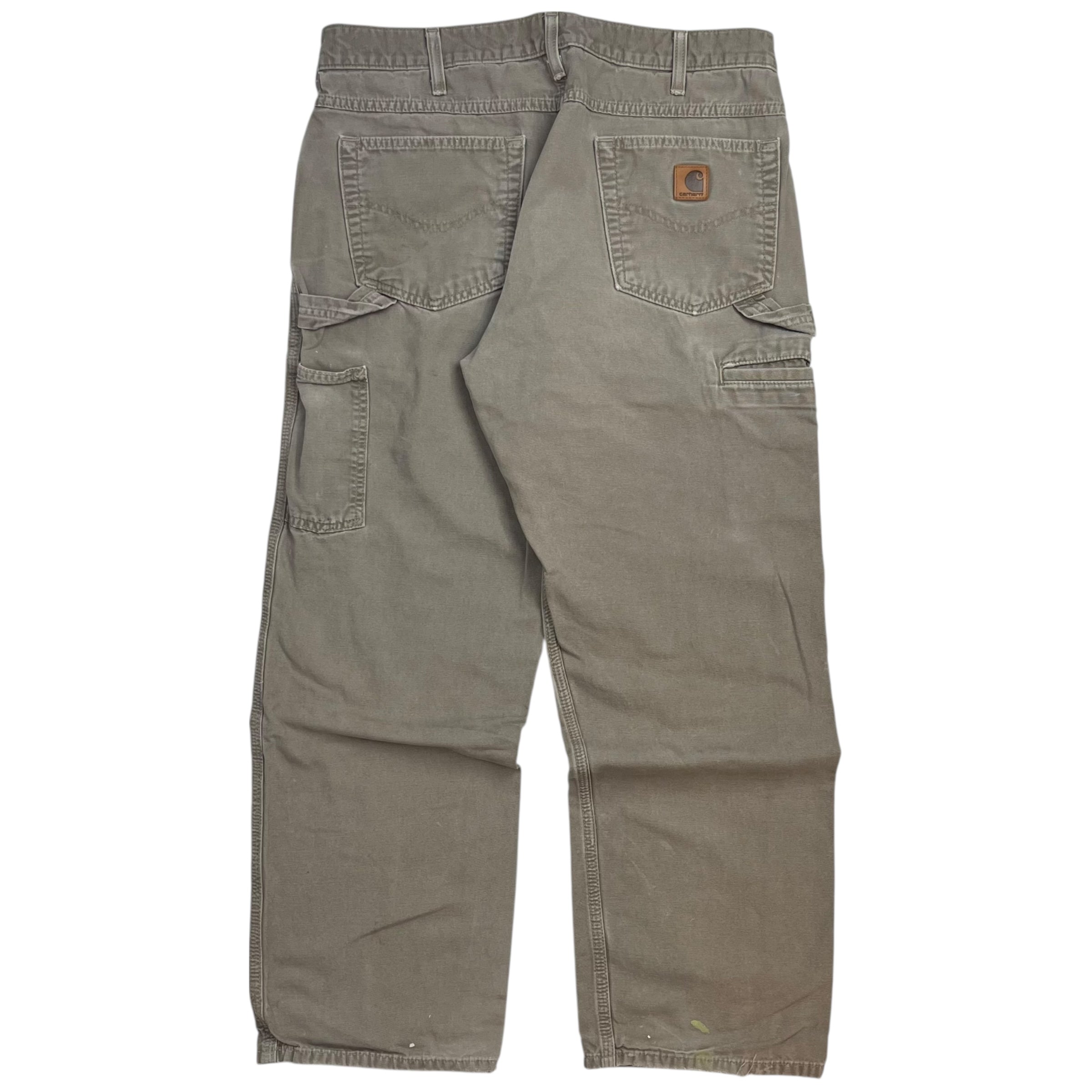 Vintage Carhartt Dungaree Pants Grey Beige
