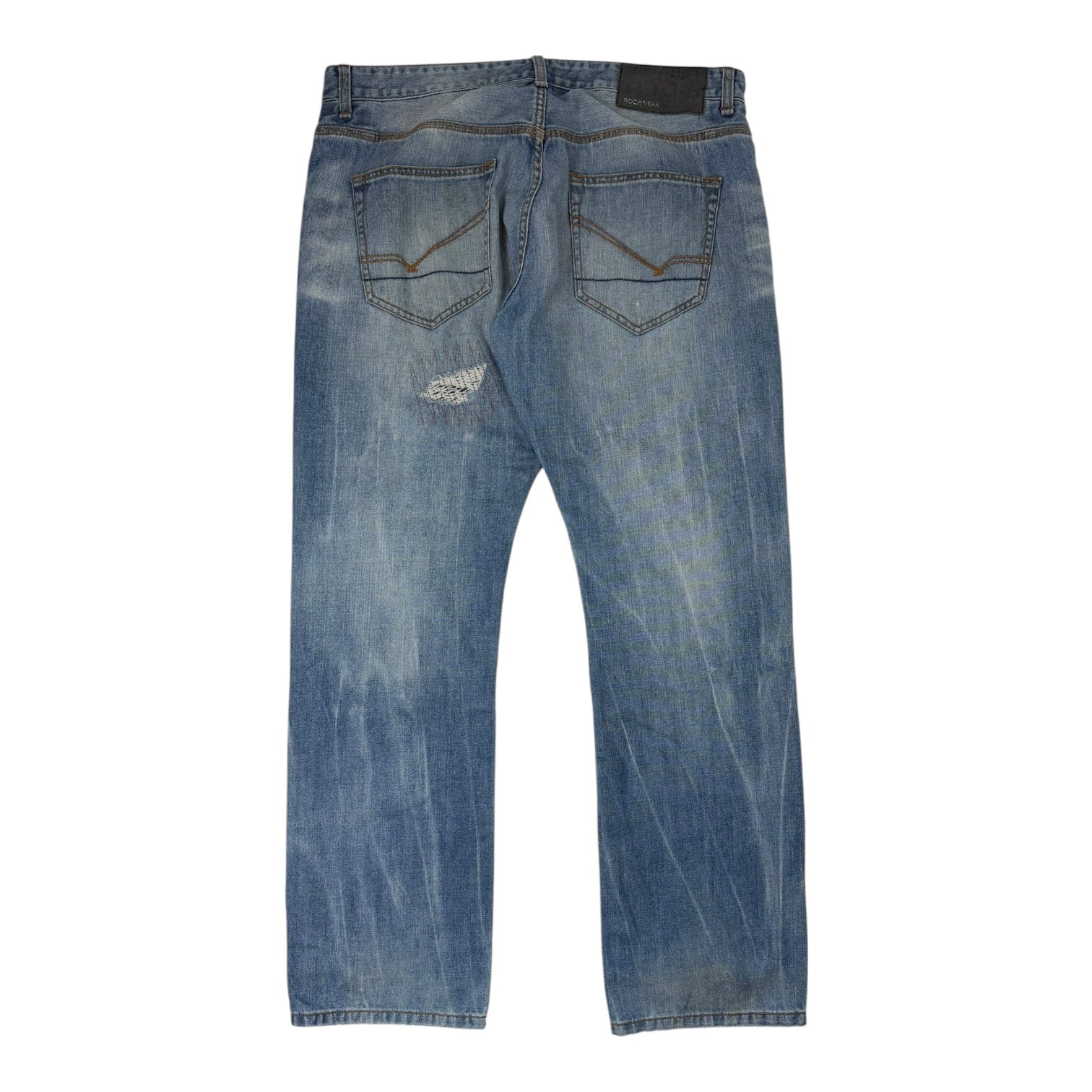 Vintage Y2K Rocawear Ripped Jeans Medium Wash