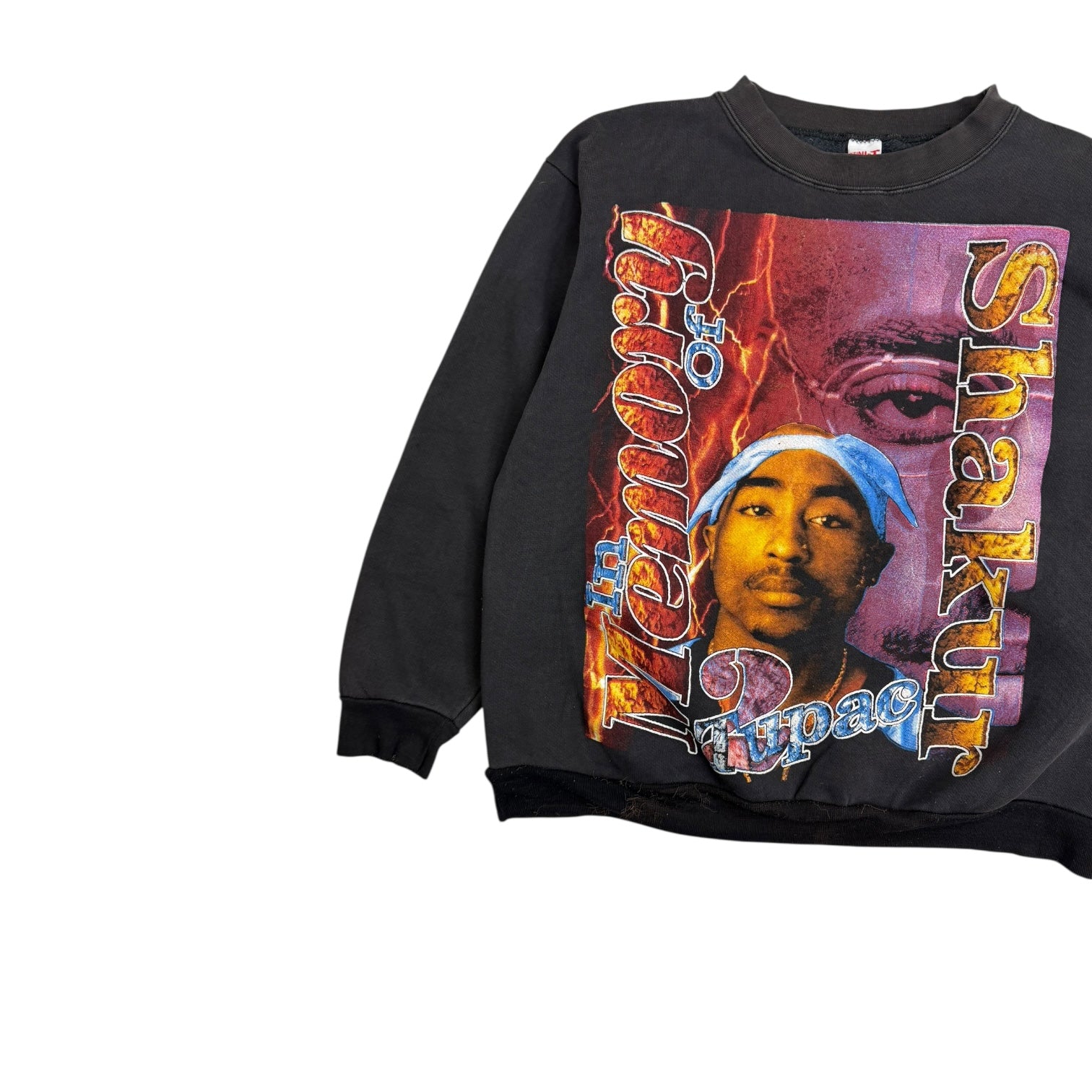 Vintage The Memory Of 2Pac Memorial Crewneck Black