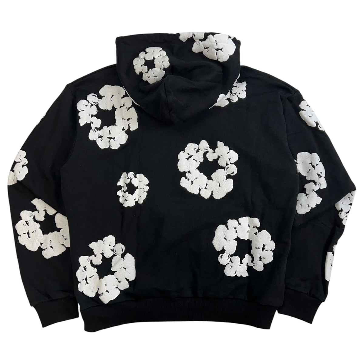 Denim Tears Cotton Wreath Zip Up Hoodie Black