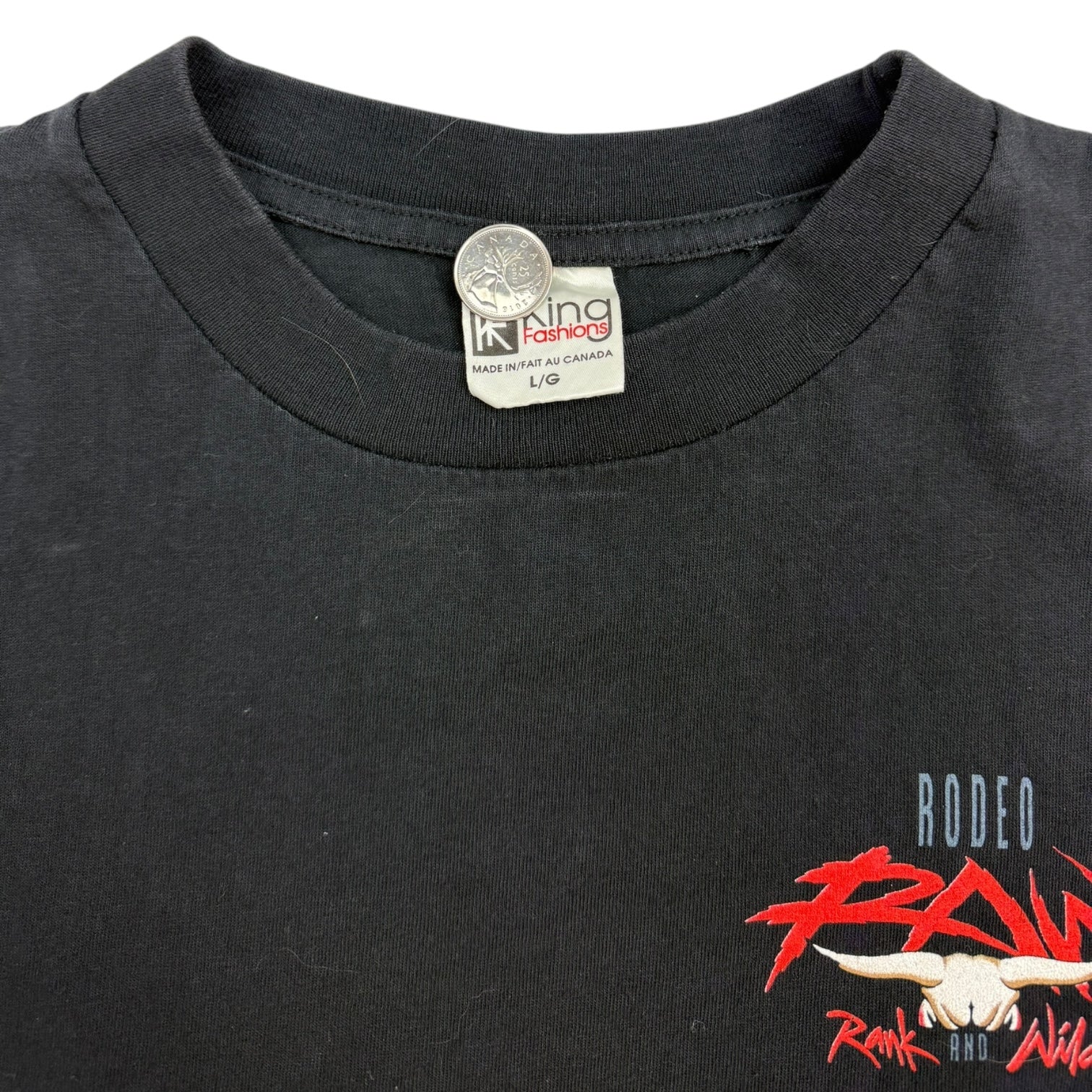 Vintage Raw Rodeo T-Shirt Black
