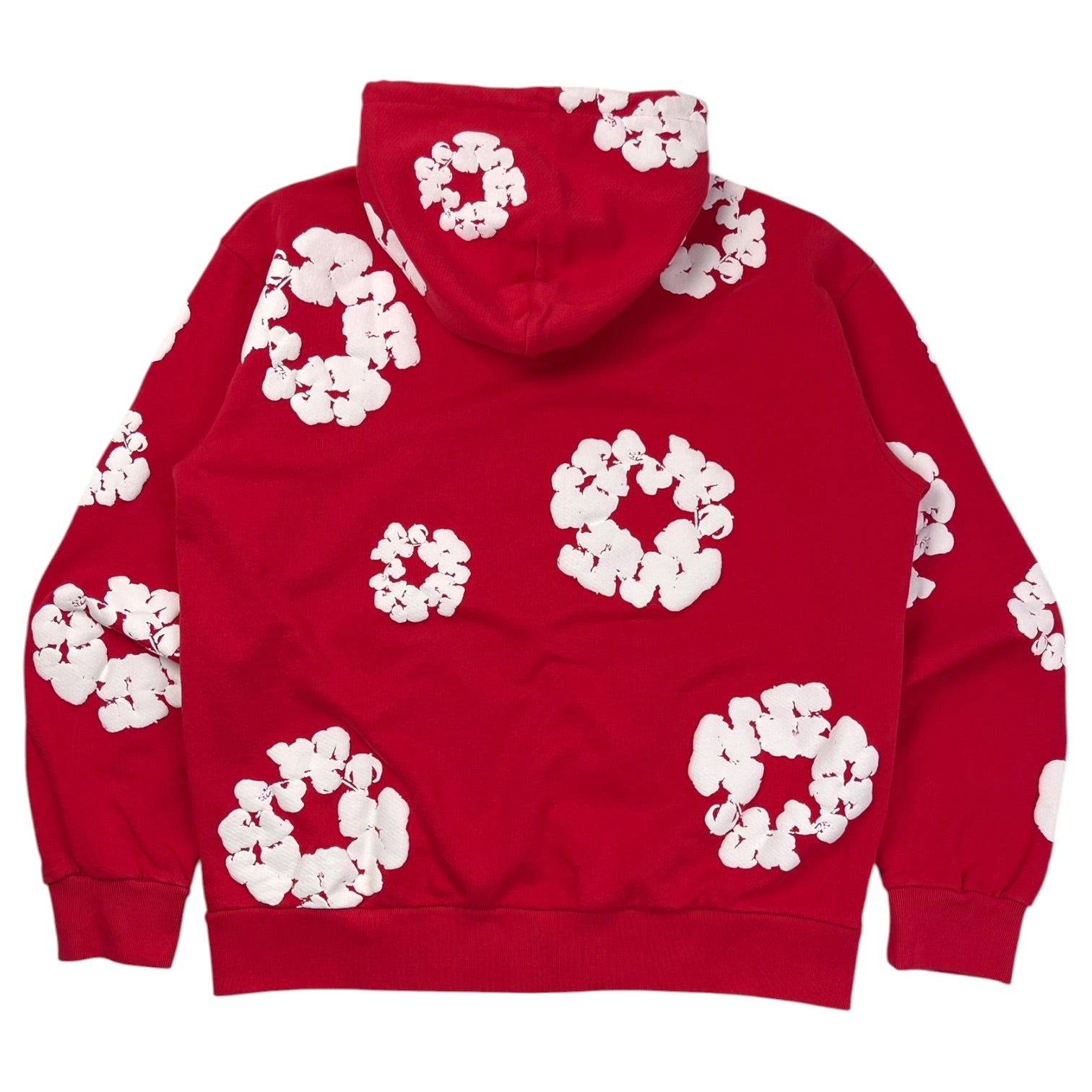 Denim Tears Cotton Wreath Zip Up Hoodie Red