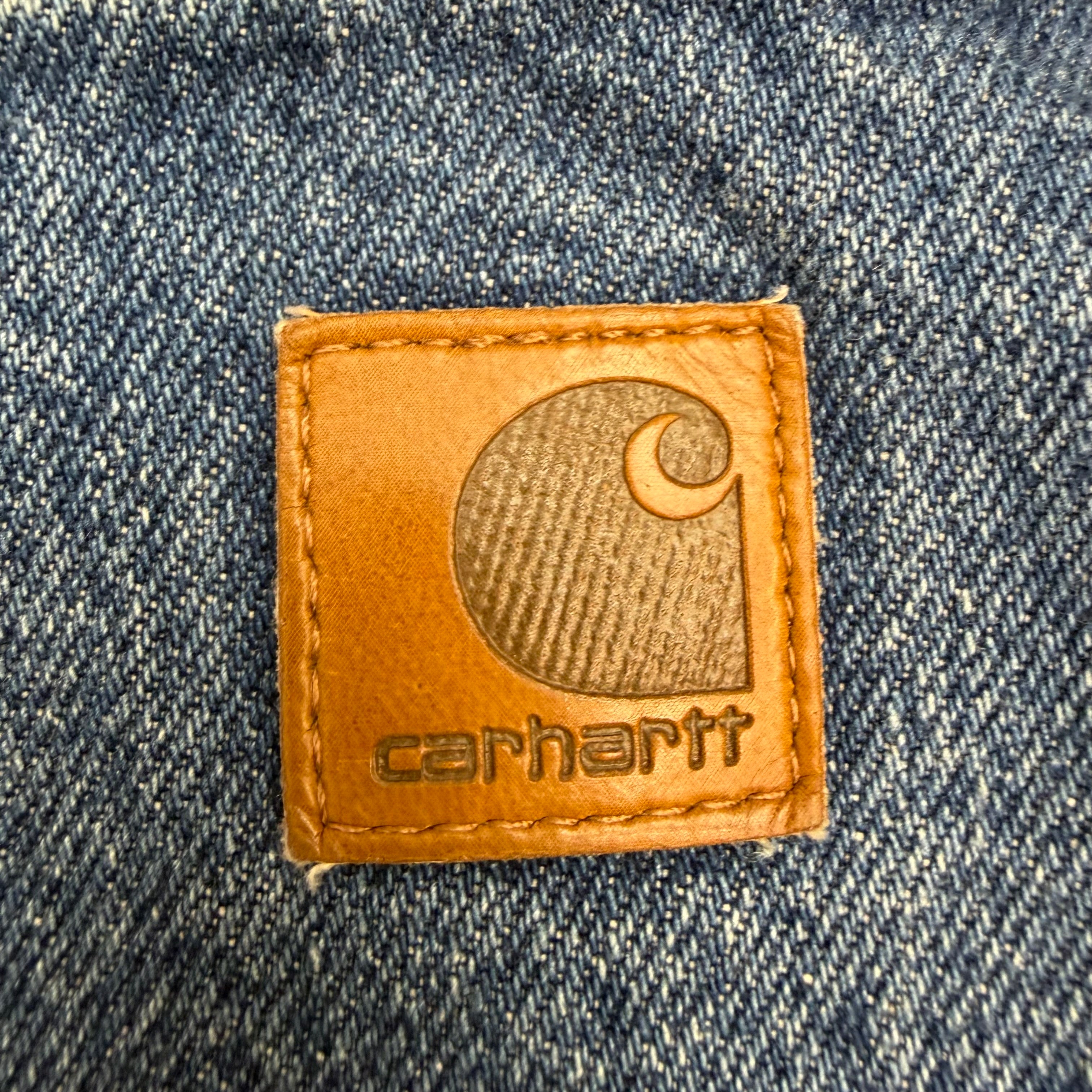 Vintage Carhartt Denim Dungaree Fit Pants Blue