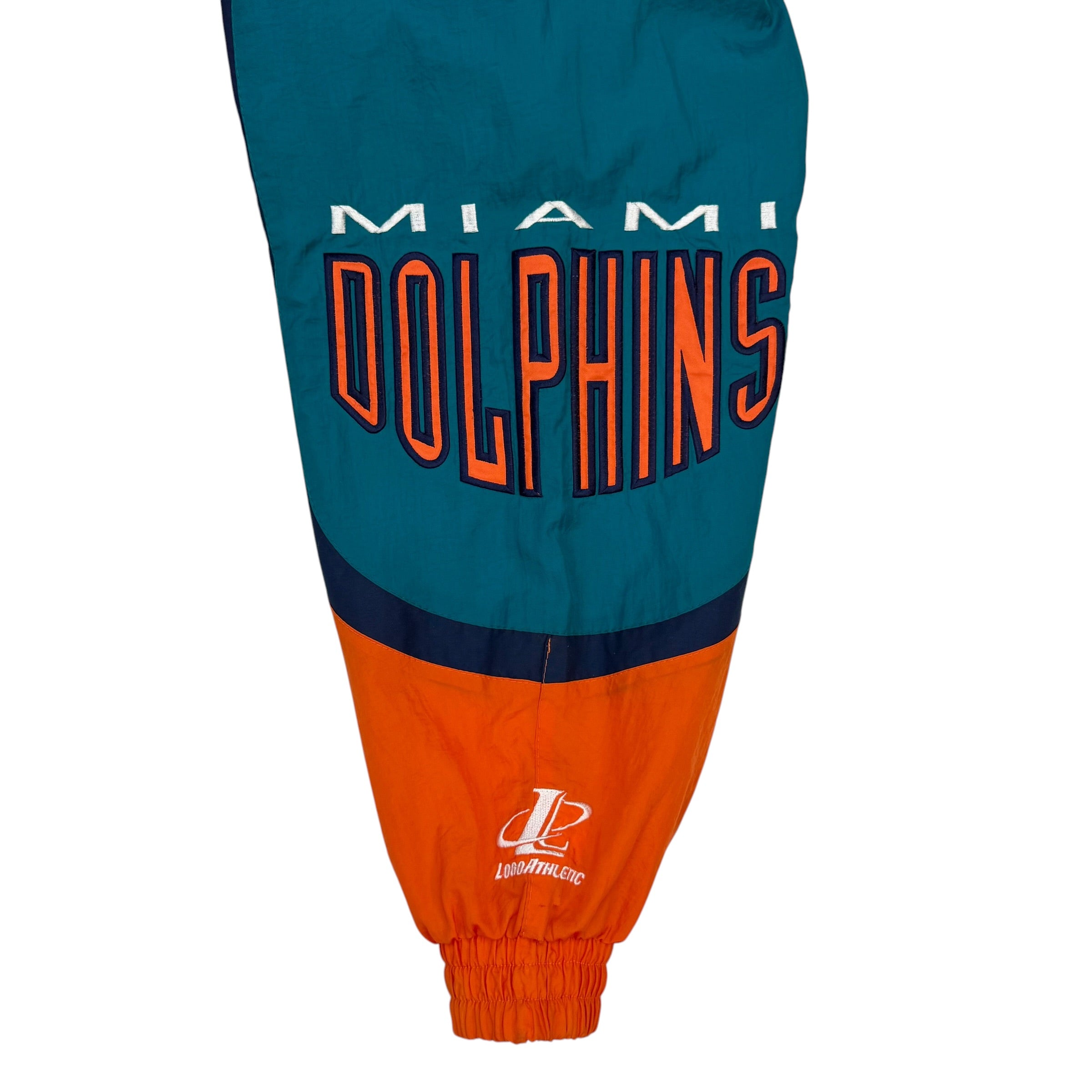 Vintage Miami Dolphins NFL Pro Line Embroidered Windbreaker Teal/Orange