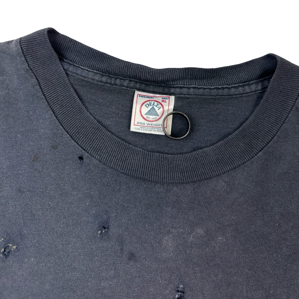1996 Suede Coming Up Distressed Band T-Shirt Faded Black