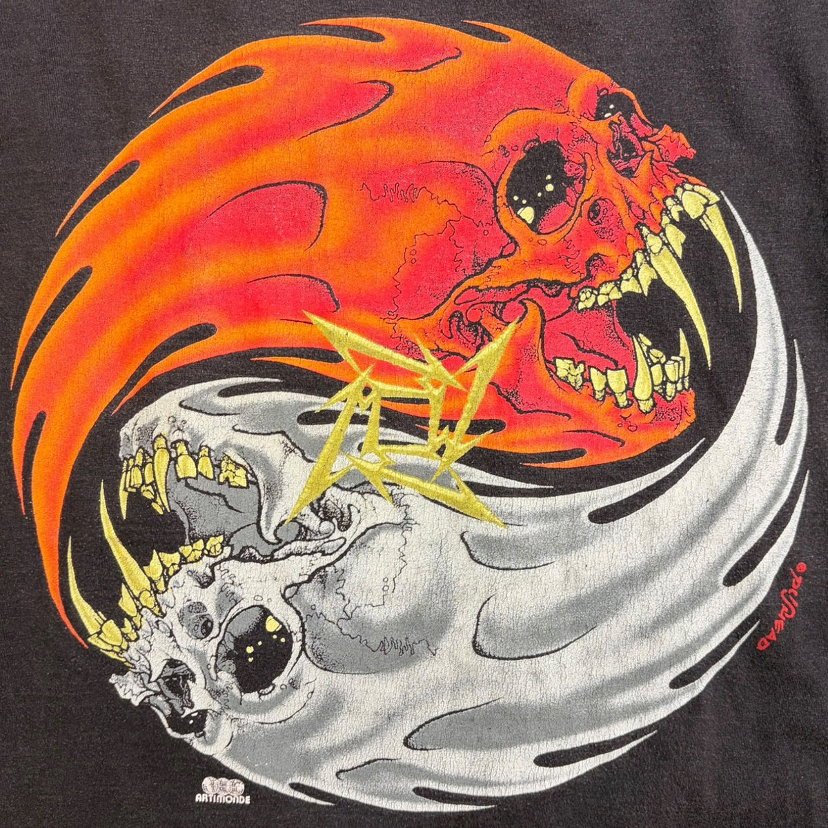 Vintage 1997 Metallica "Rebel" Pushead T-Shirt Grey