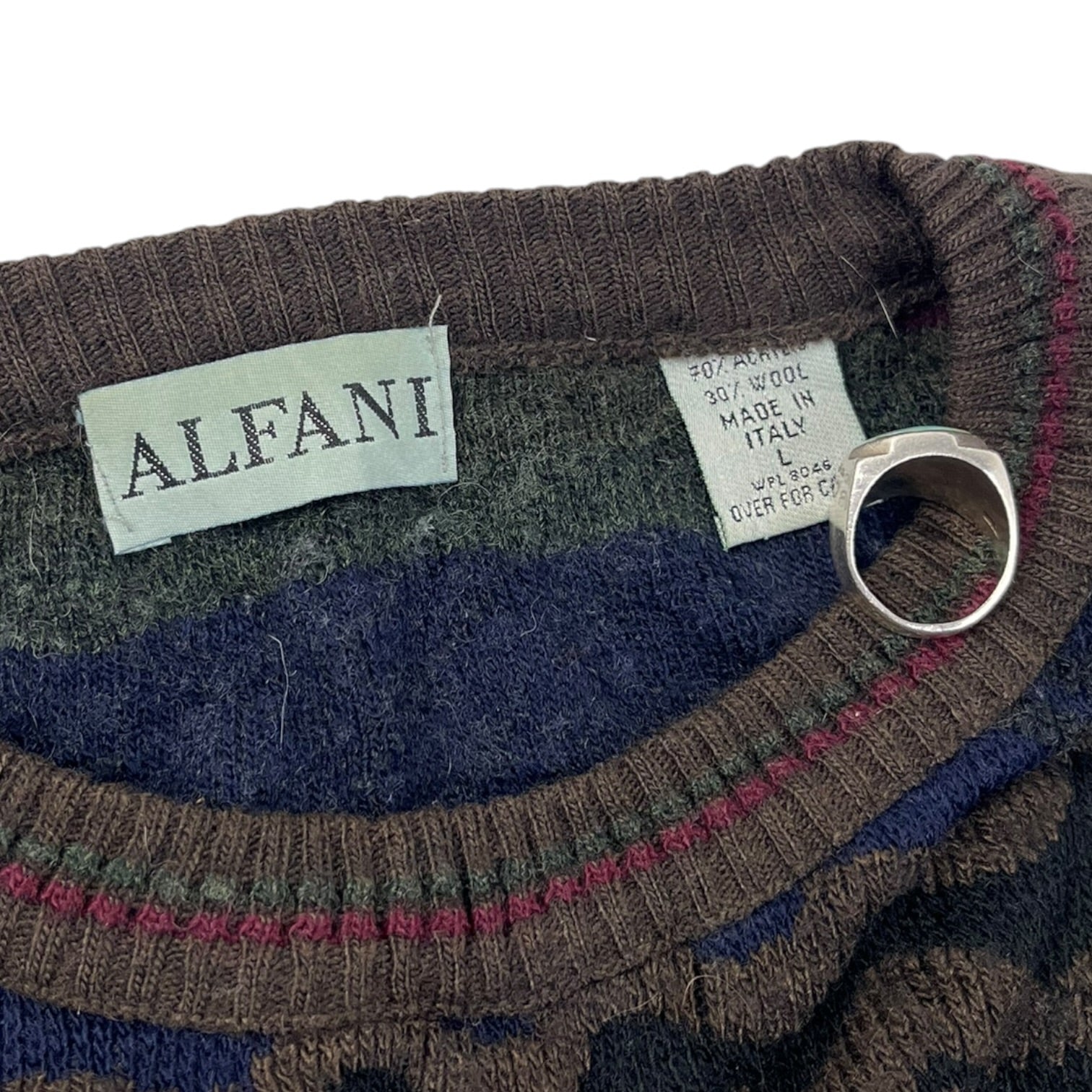 Vintage Alfani Textured Western Knit