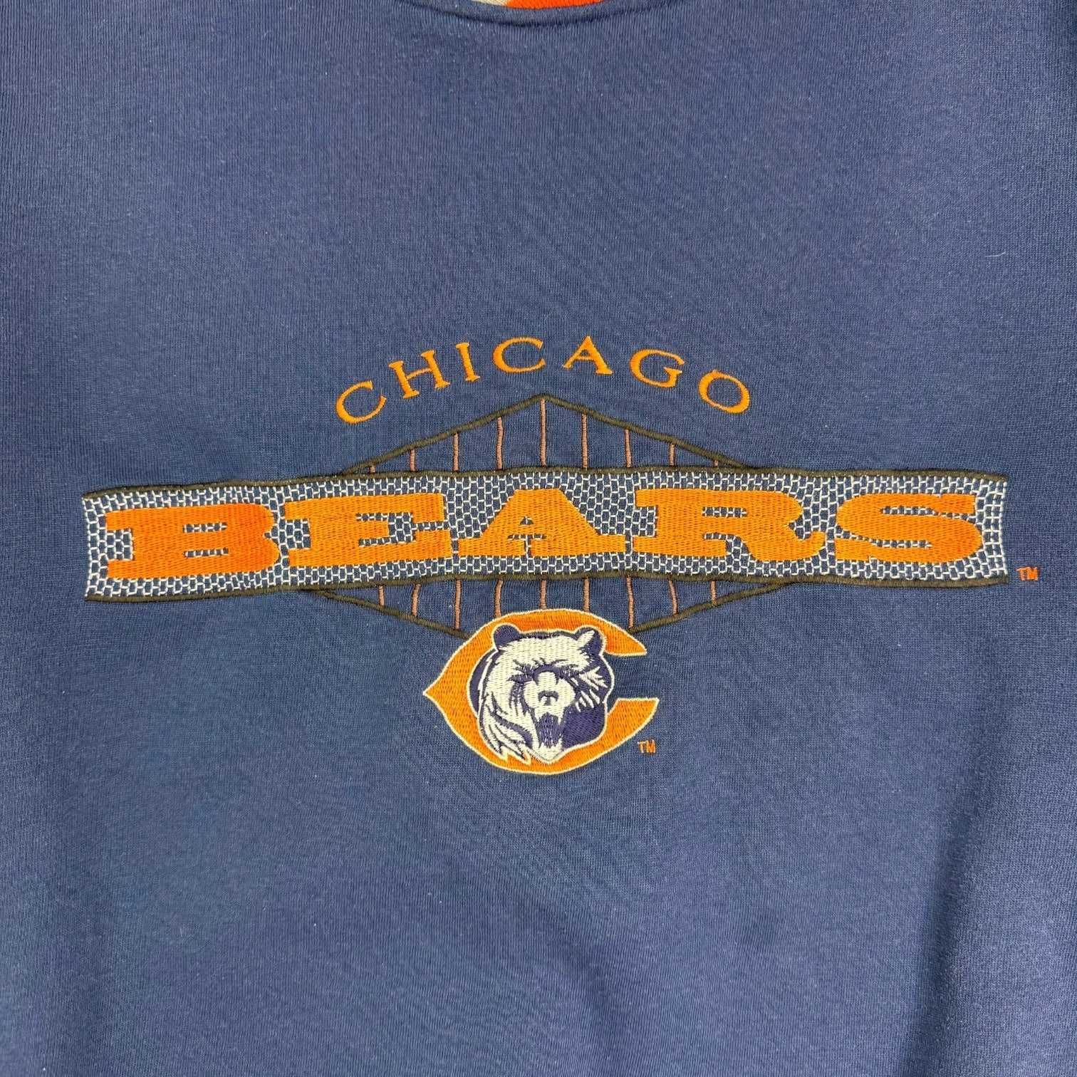 Vintage Starter Chicago Bears Crewneck Navy Blue/Orange