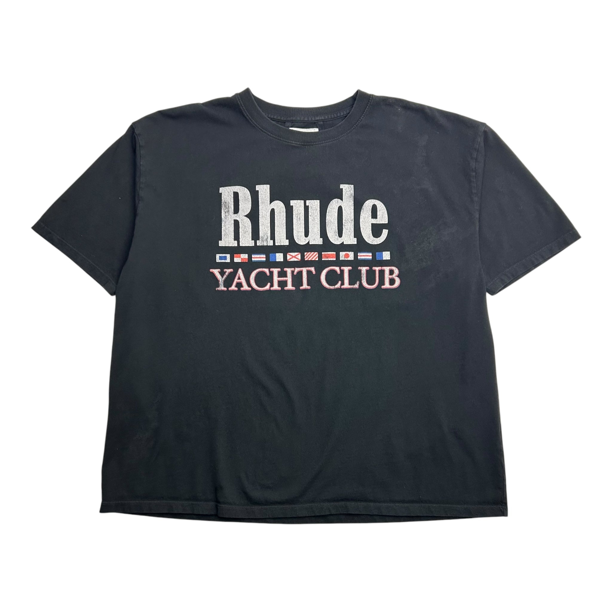 Rhude Yacht Club Fade Print Tee Black