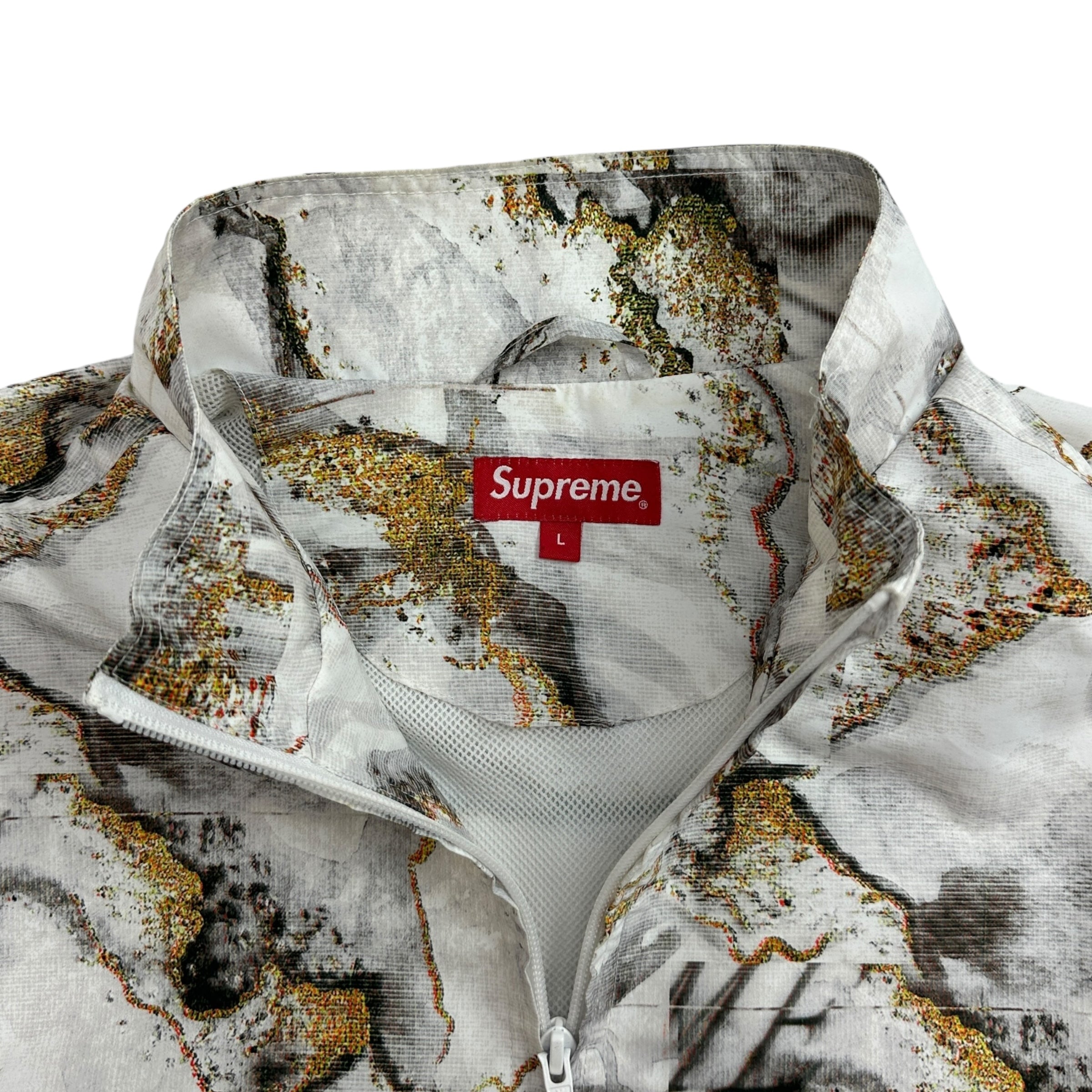 FW20 Supreme Marble Track Jacket White