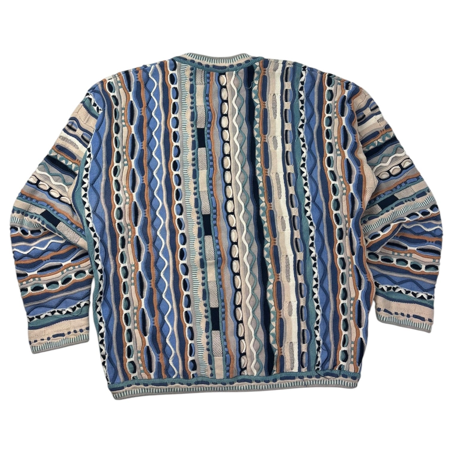 Vintage Tosani 3D Knit Sweater Cream/Blue Earth