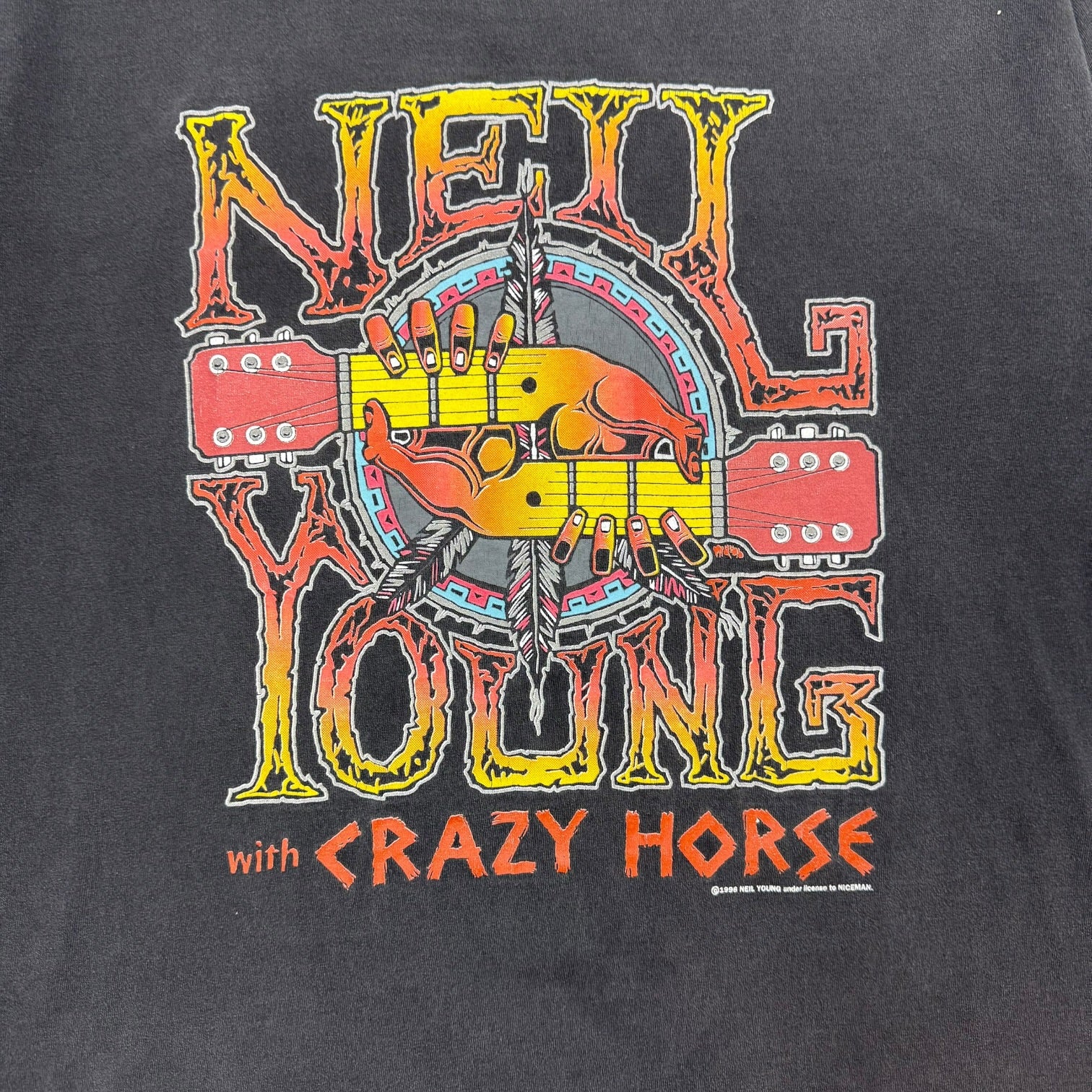 1996 Neil Young With Crazy Horse Tour Tee Black