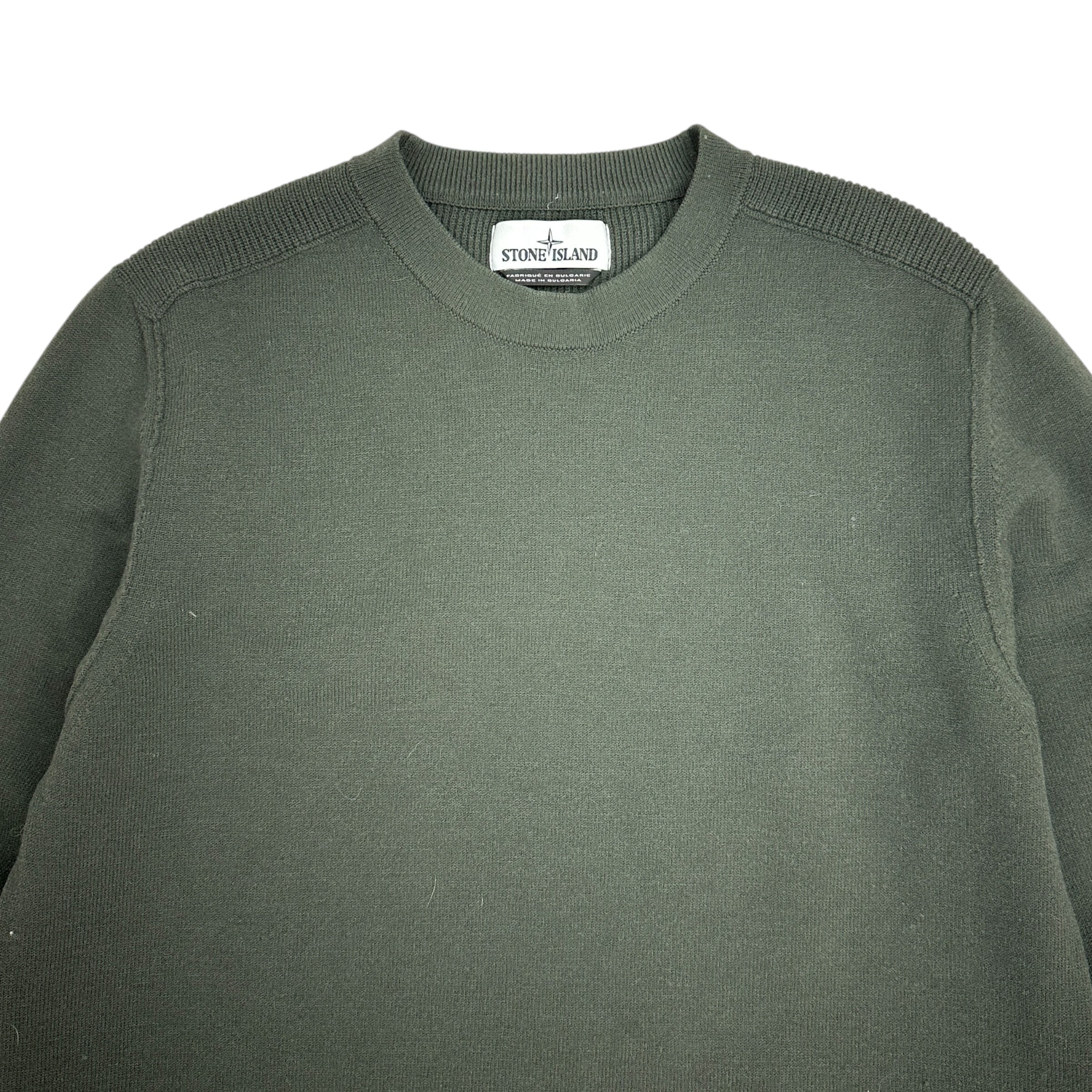 Stone Island Dark Green Knit Sweater