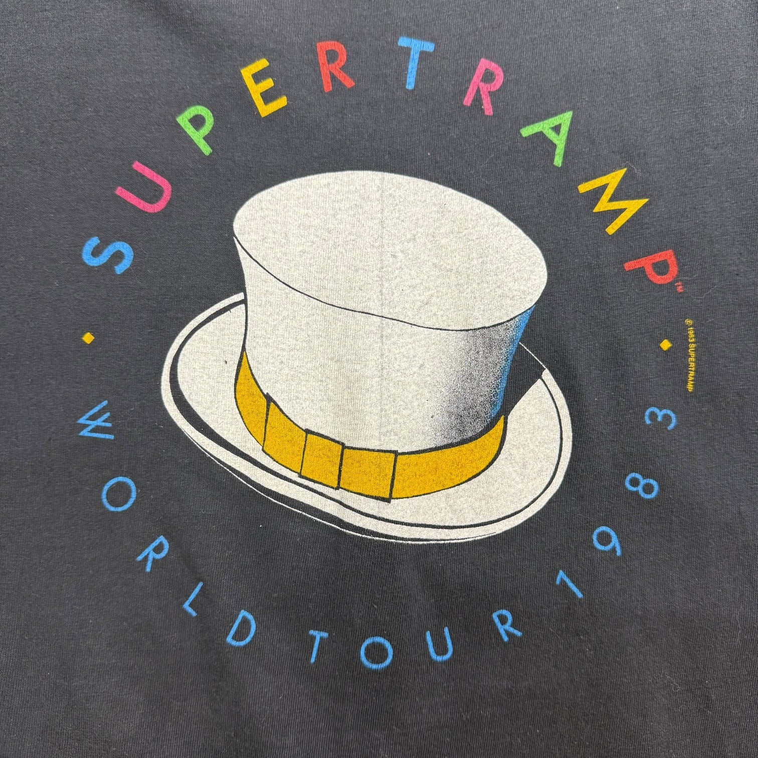 1983 Supertramp World Tour Tee Navy Blue