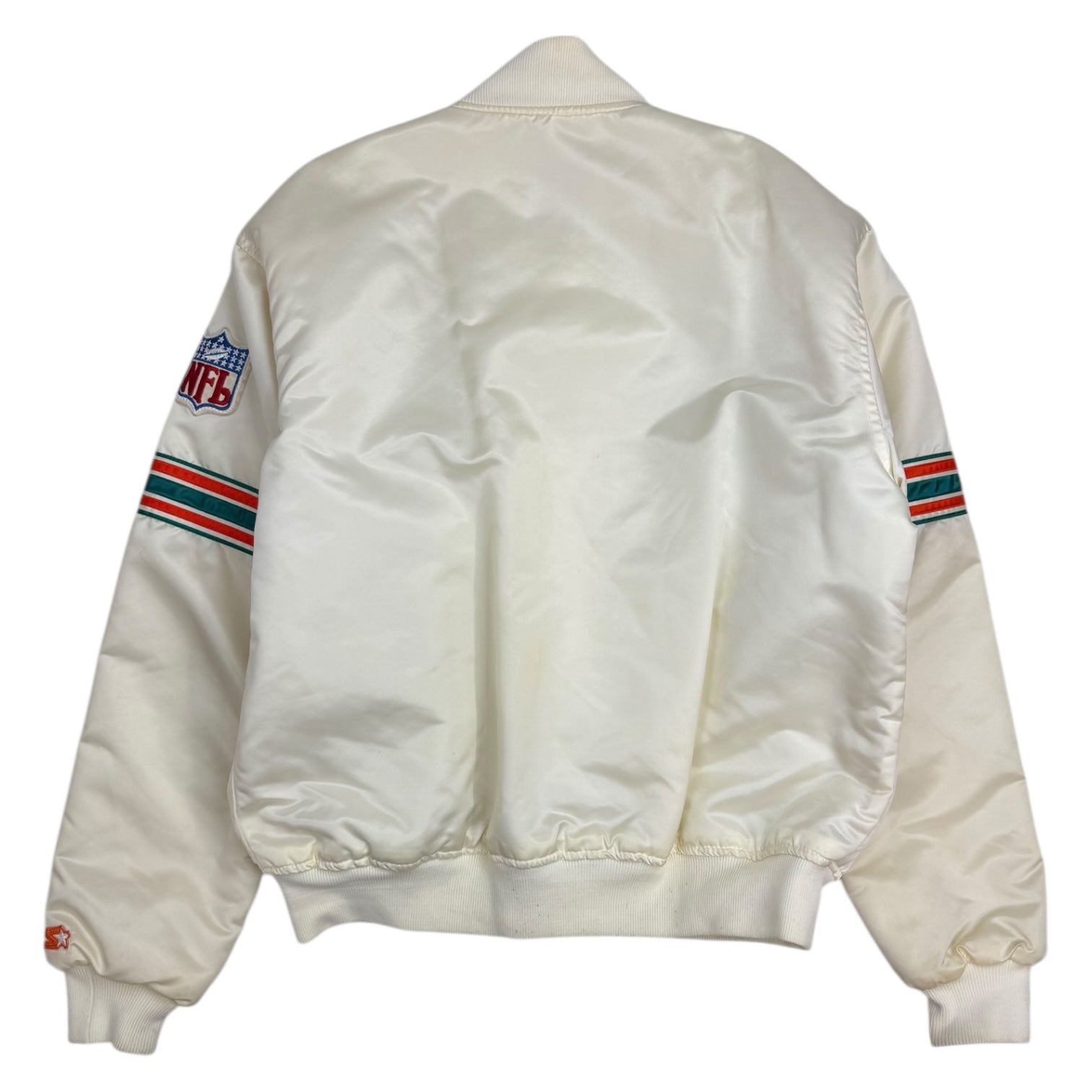 Vintage Miami Dolphins Starter Satin Jacket White