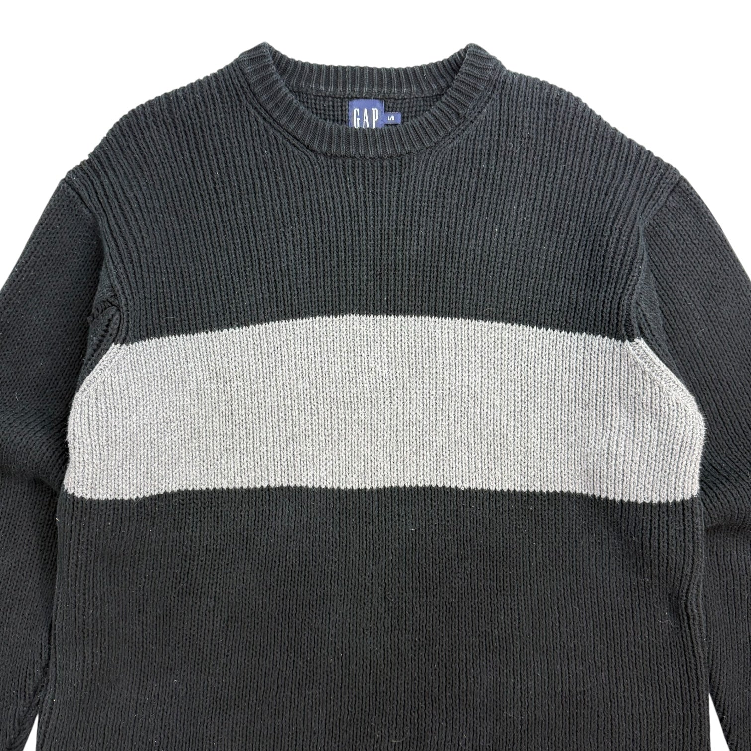 Vintage GAP Knit Sweater Navy Blue/ Grey