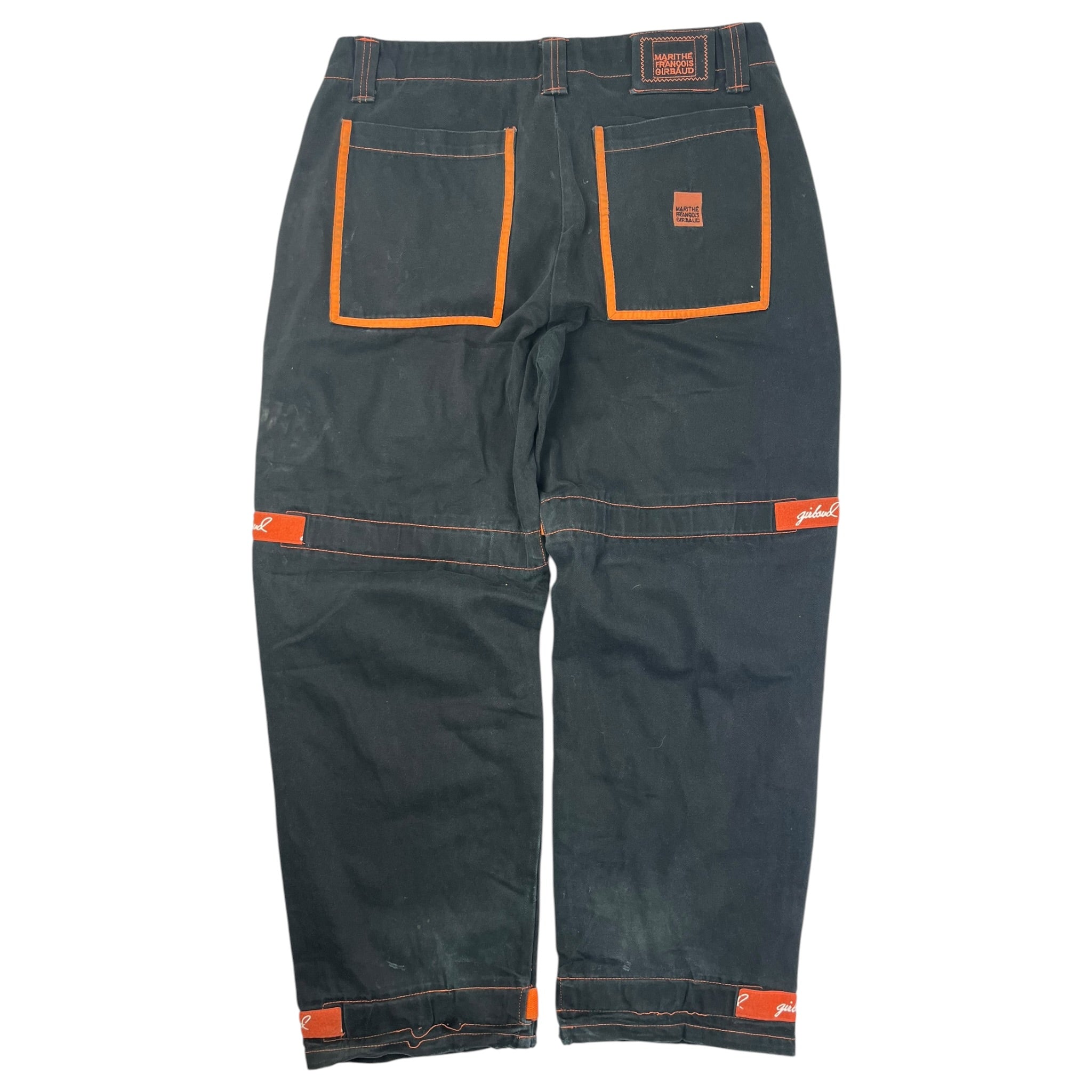 Vintage Marithe Francois Girbaud Shuttle Tape Pants Black/Orange