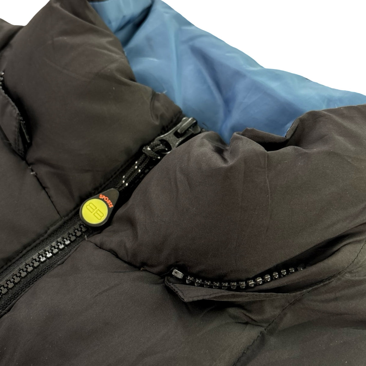 Vintage Balenciaga Sports Down Vest Black/Steel Blue
