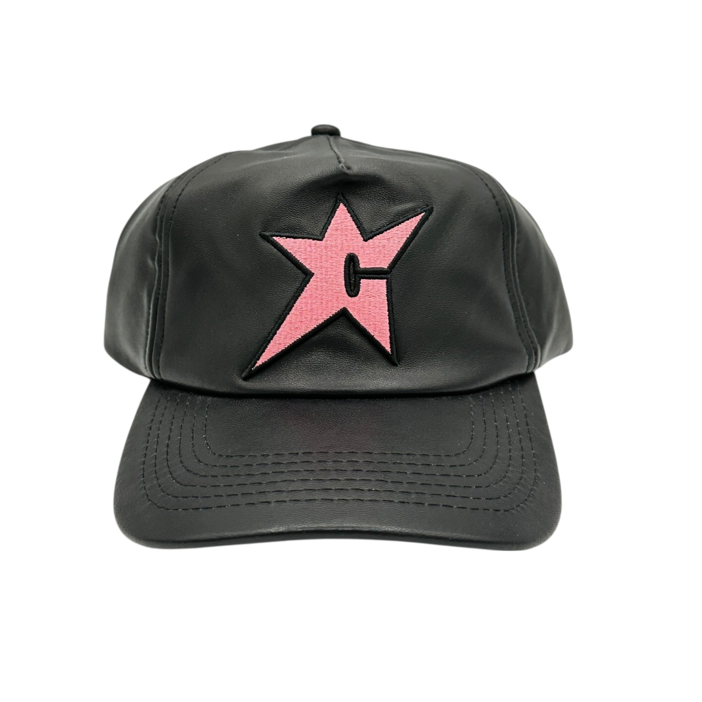 Carpet Company Leather Logo Hat Black