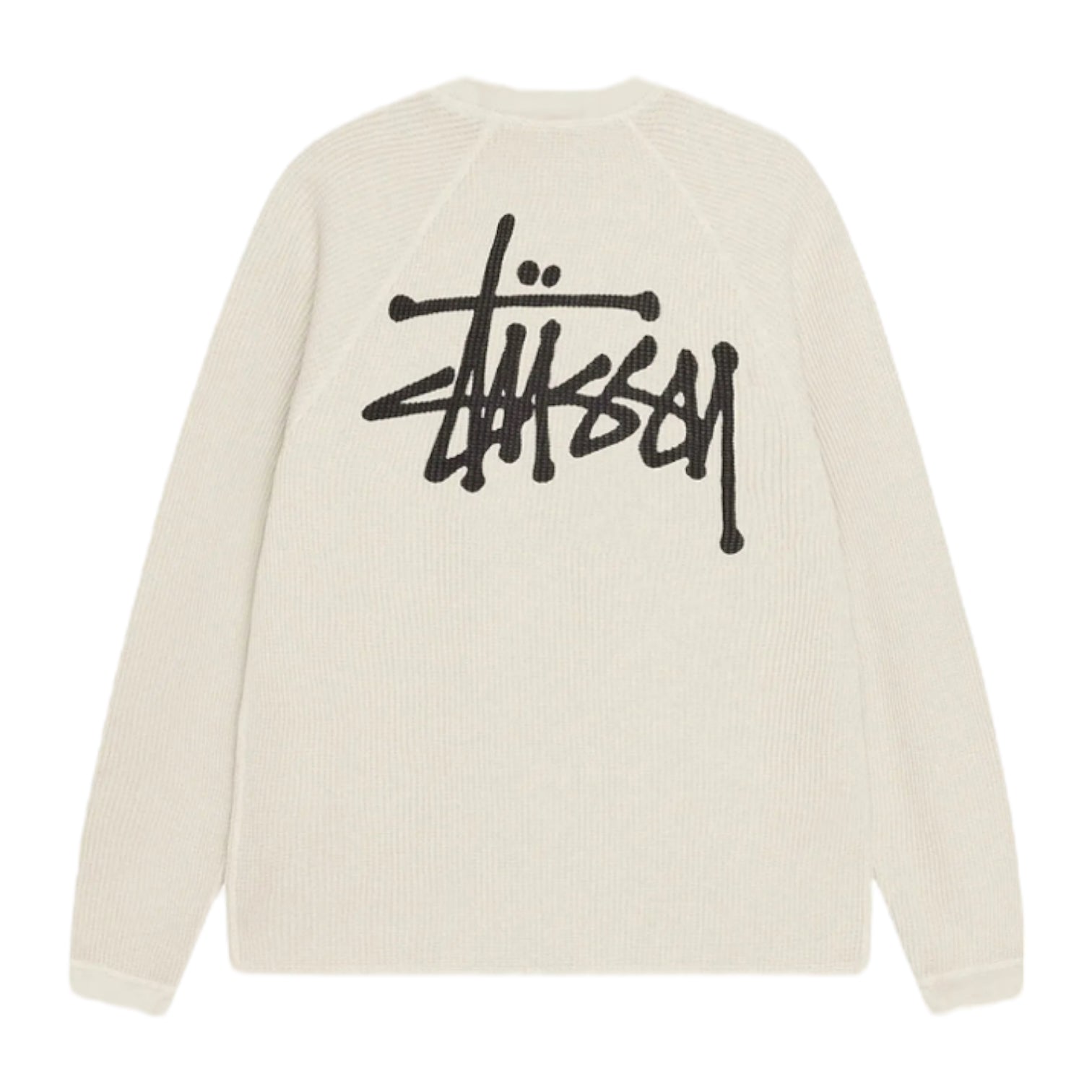 Stussy Raglan Thermal L/S Crewneck Bone