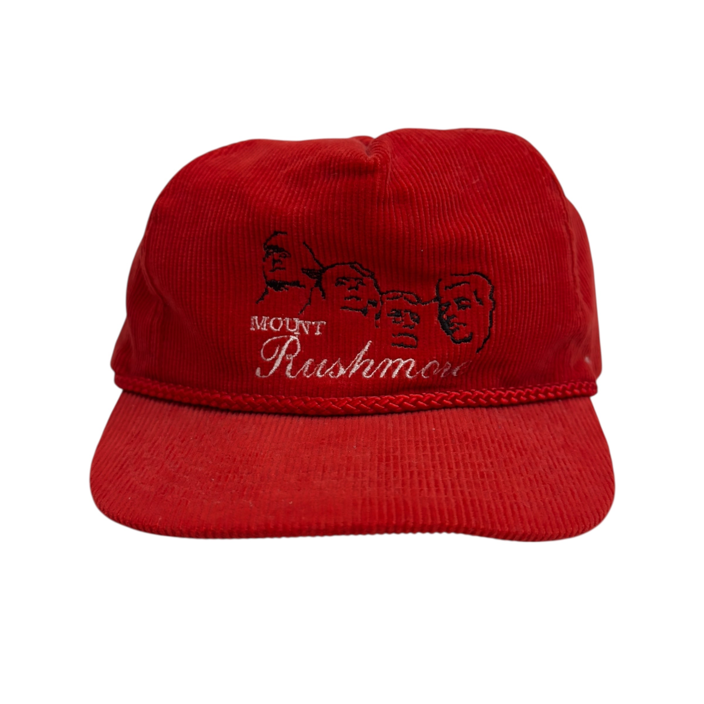 Vintage Mount Rushmore Corduroy Hat Red