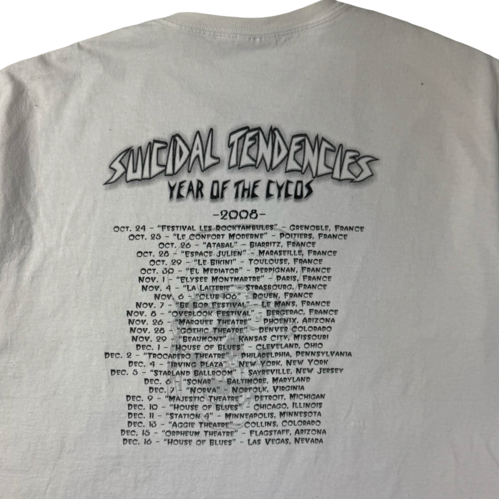 2008 Suicidal Tendencies ‘Year of the Cycos’ Tour T-Shirt