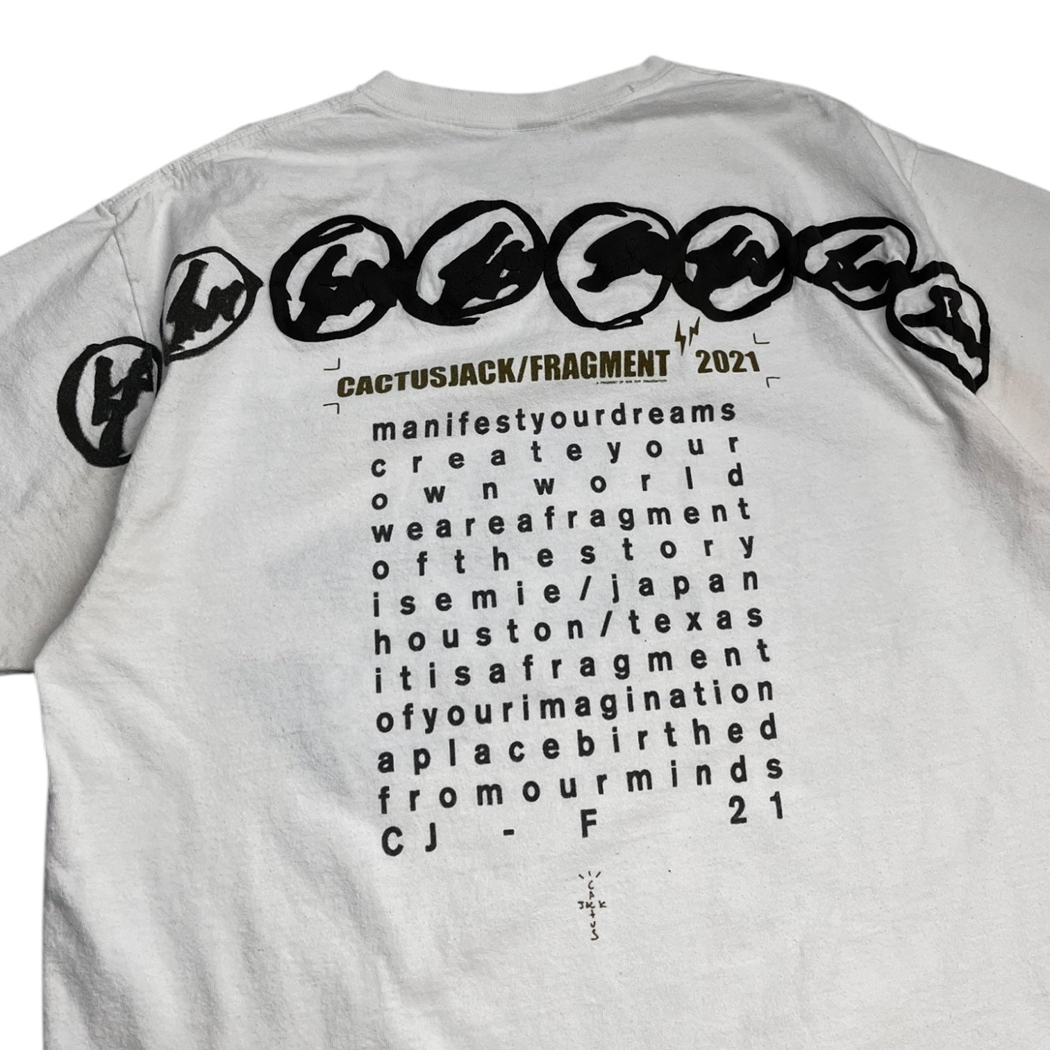 Travis Scott Cactus Jack For Fragment Manifest T-shirt White
