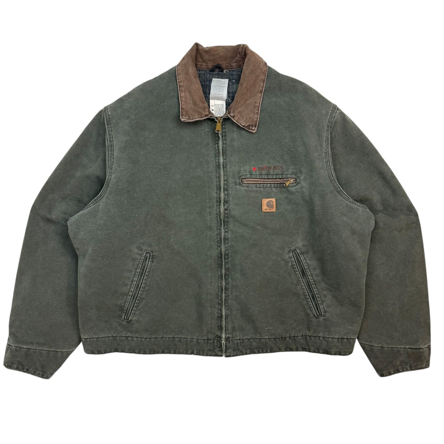 Vintage Carhartt Detroit Blanket Lined Jacket Moss Green