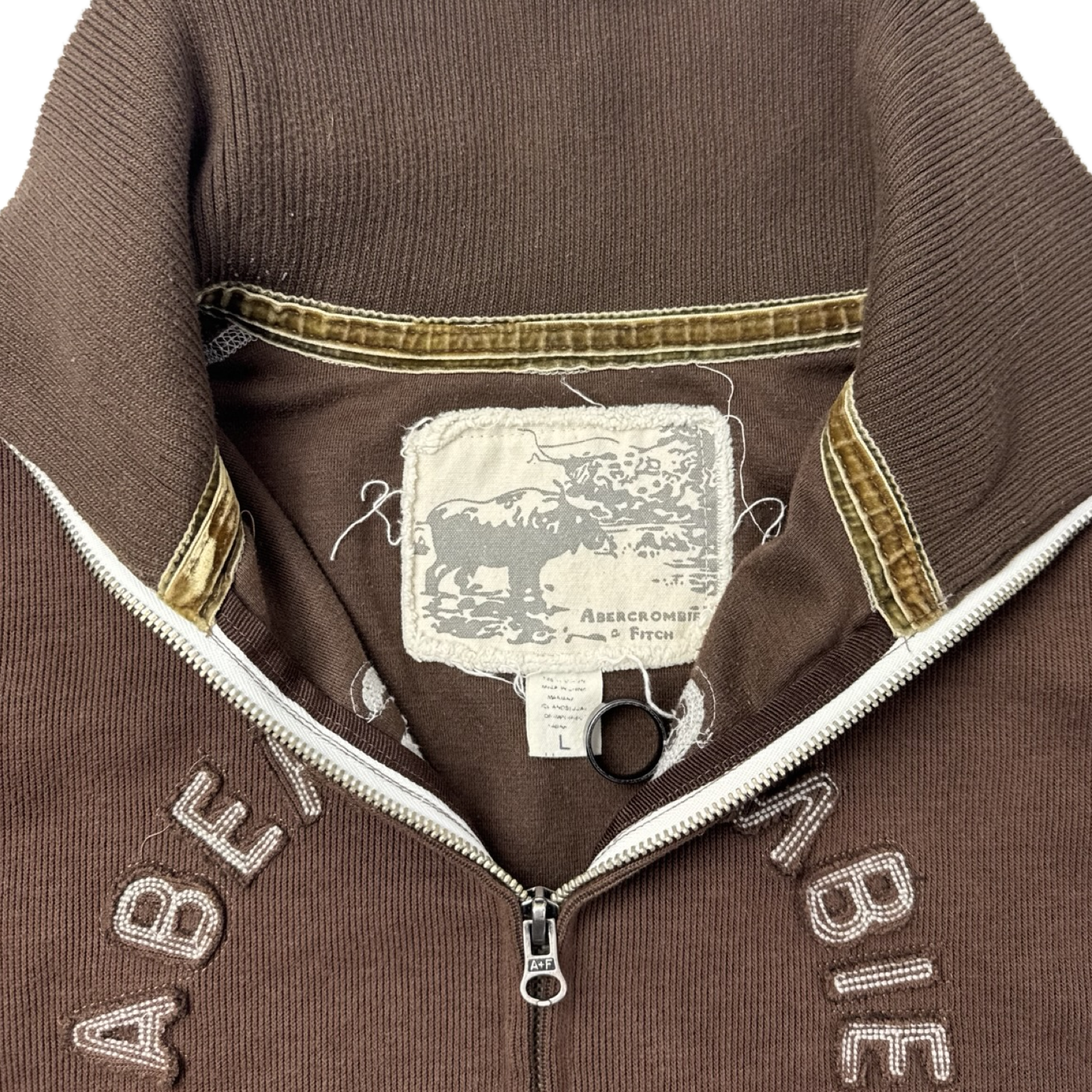 Vintage Y2K Abercrombie Mock Neck Track Zip Up