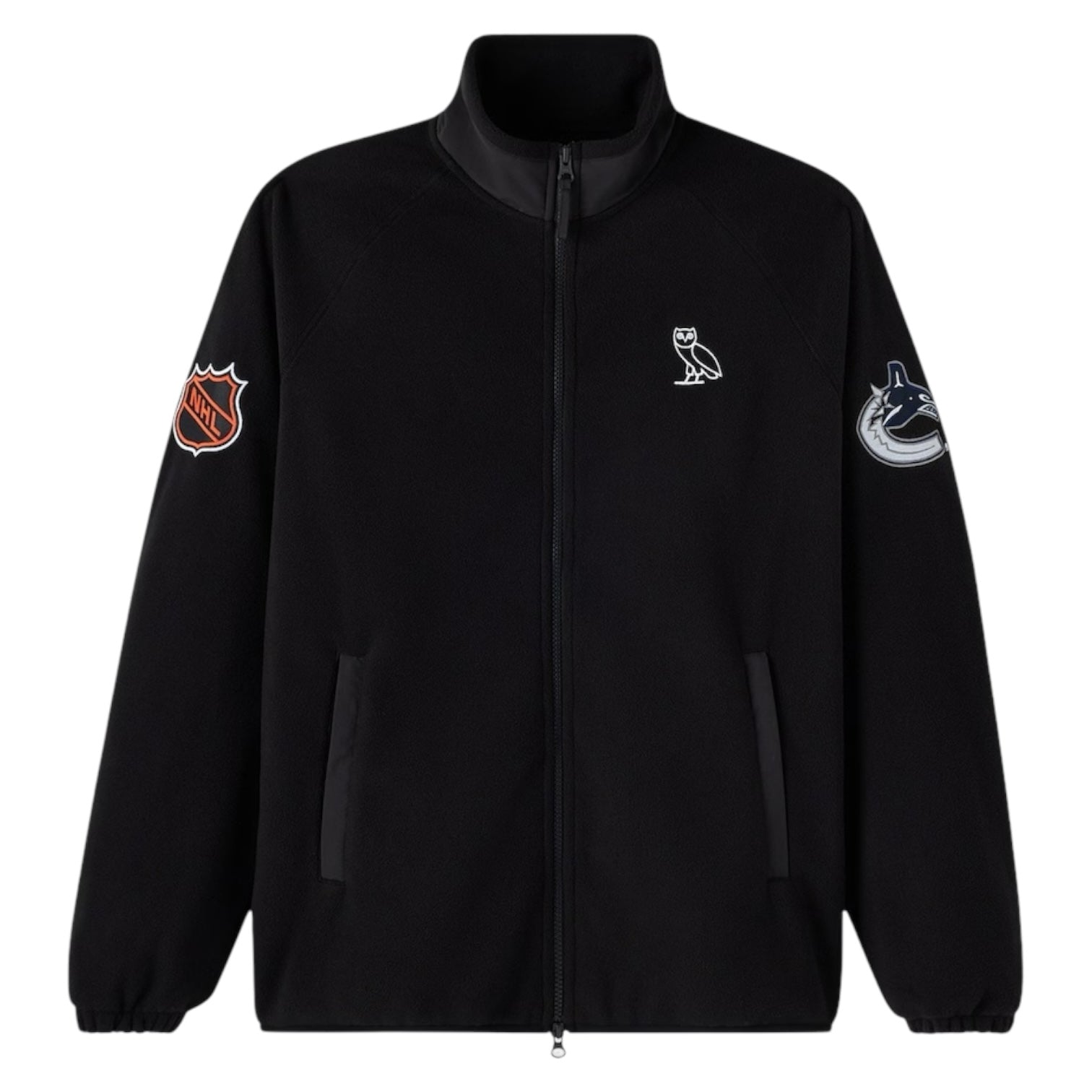 OVO x NHL Vancouver Canucks Microfleece Zip Up Jacket Black